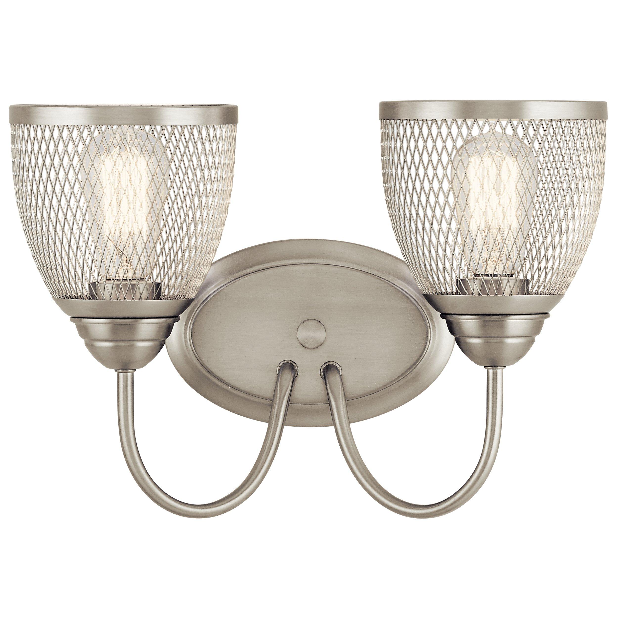 Voclain Brushed Nickel Double Sconce