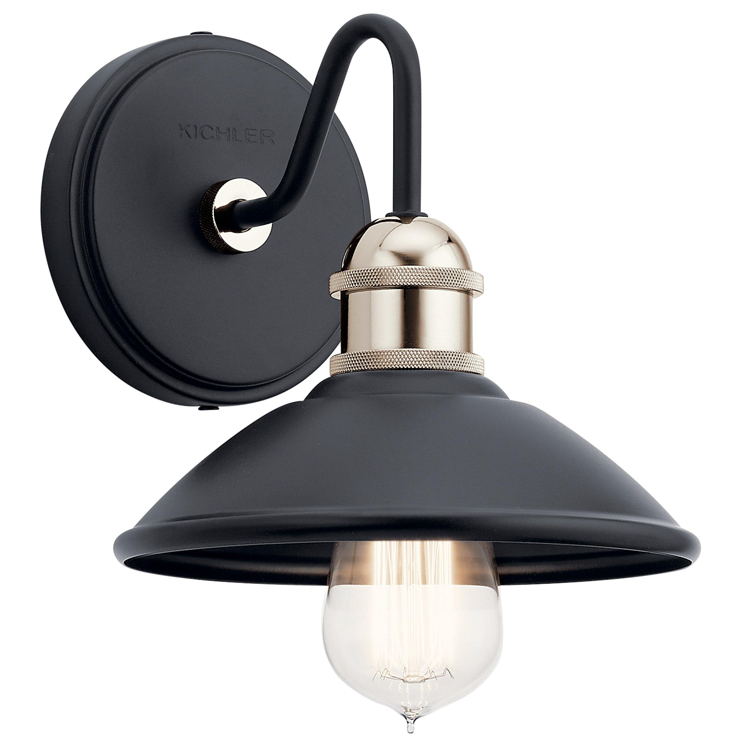 Clyde Black Single Sconce Floor And Decor