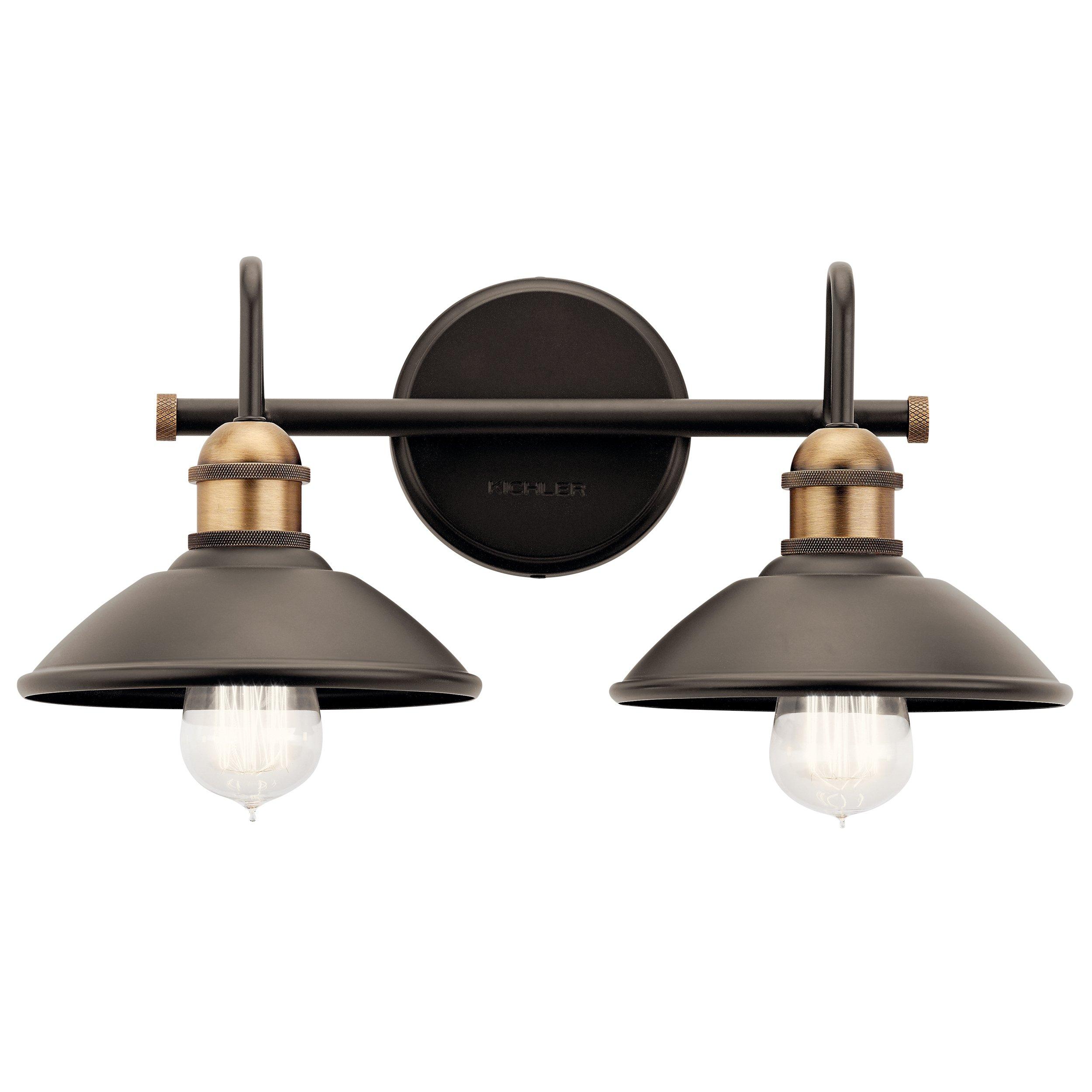 Clyde Old Bronze Double Sconce