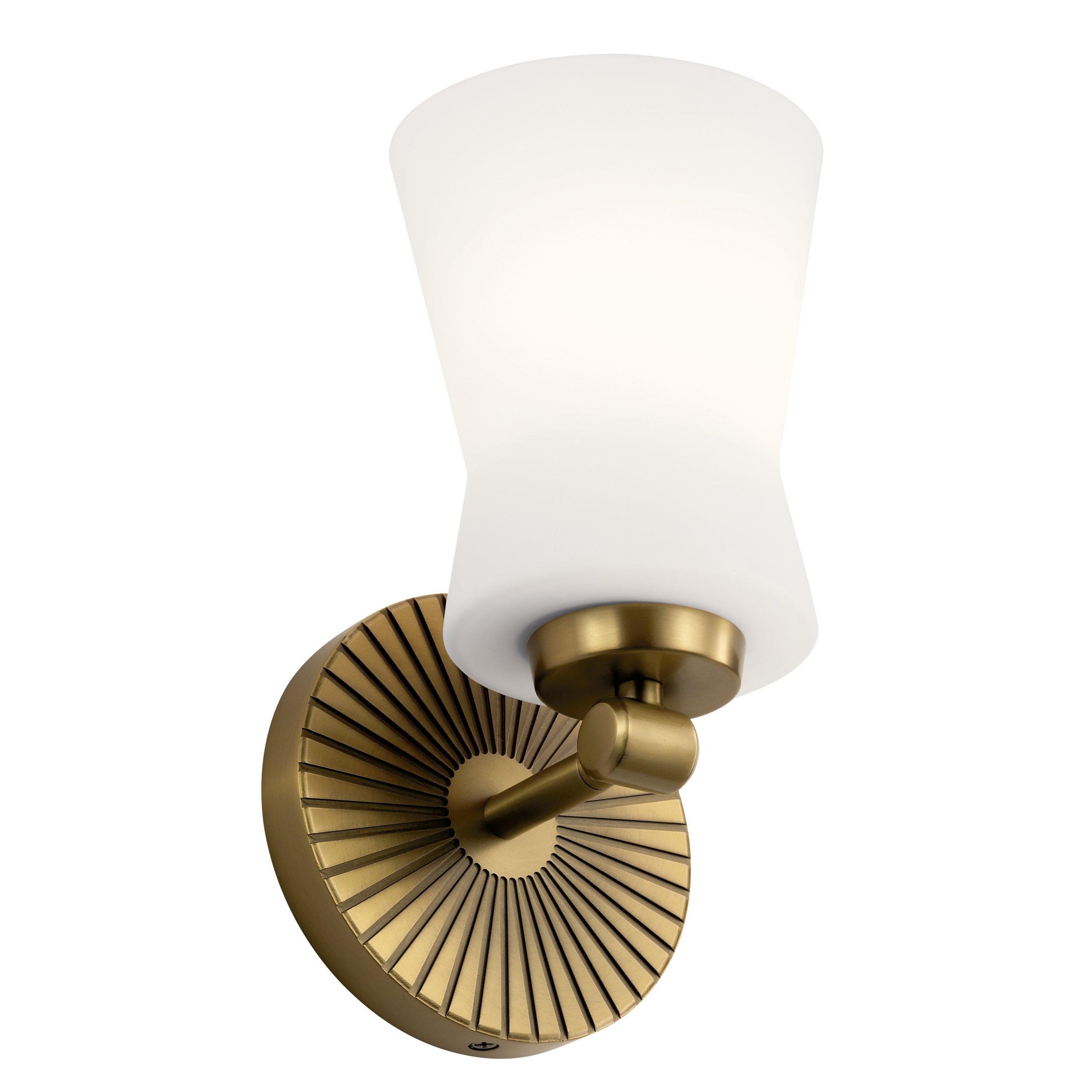 Brianne Brushed Natural Brass Single Sconce