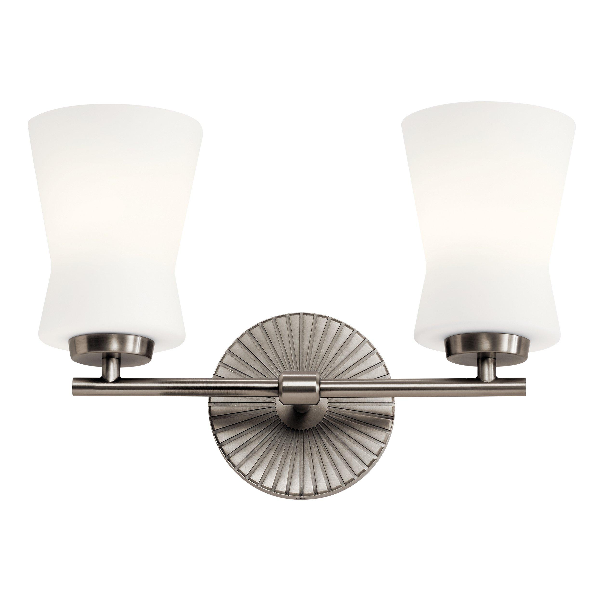 Brianne Classic Pewter Double Sconce