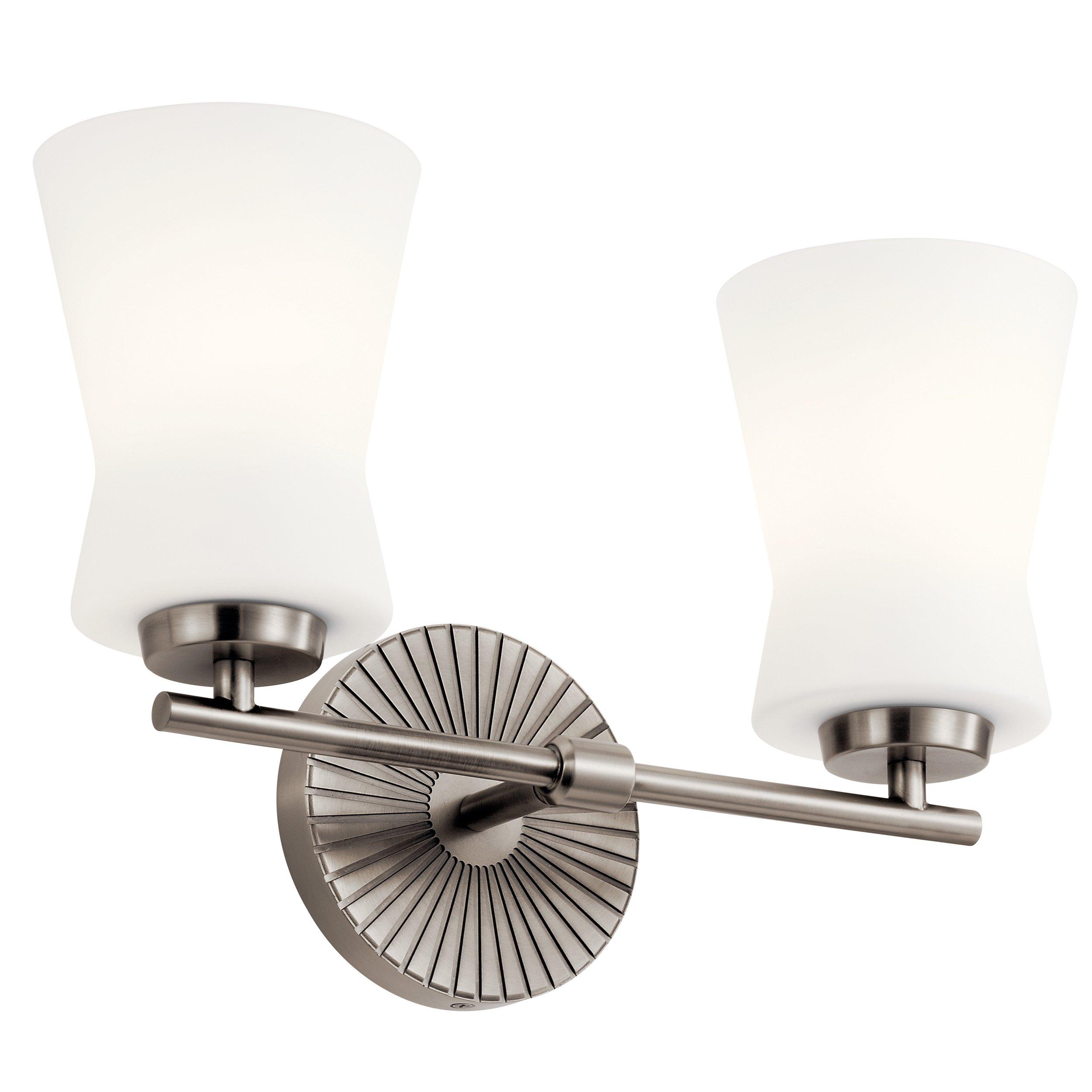 Brianne Classic Pewter Double Sconce