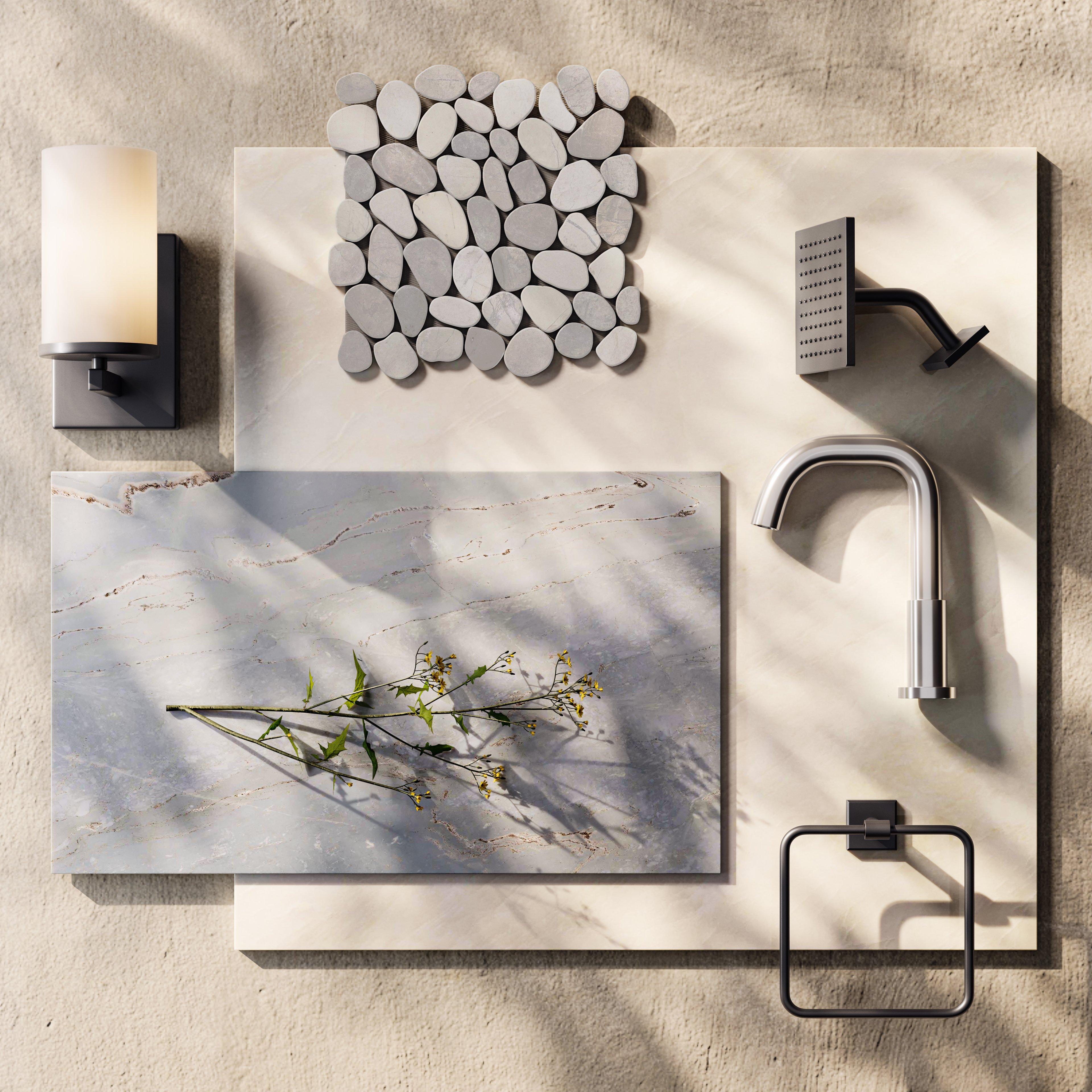 Lizzie 8 in. Widespread Brushed Nickel Bath Faucet