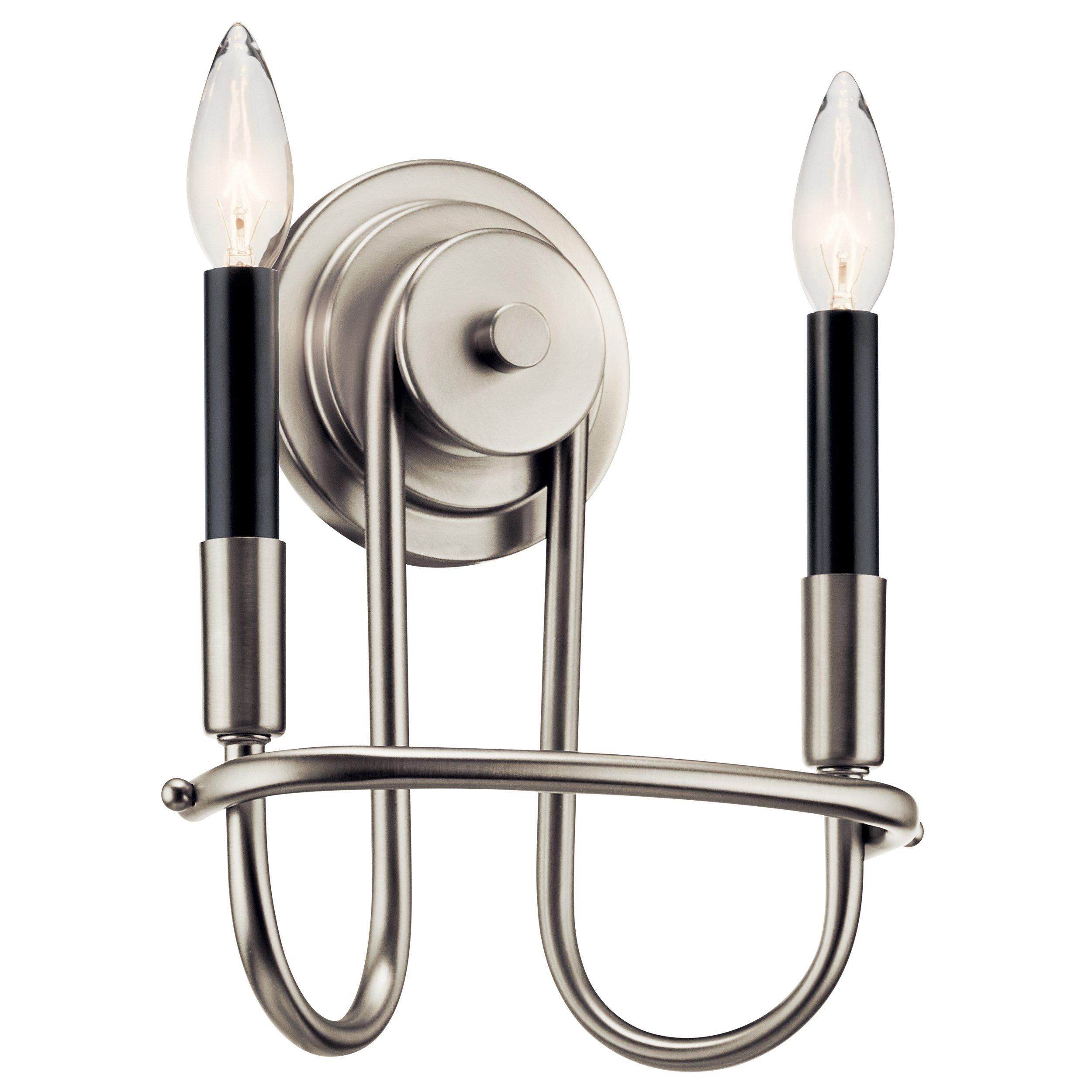 Capital Hill Brushed Nickel Double Sconce