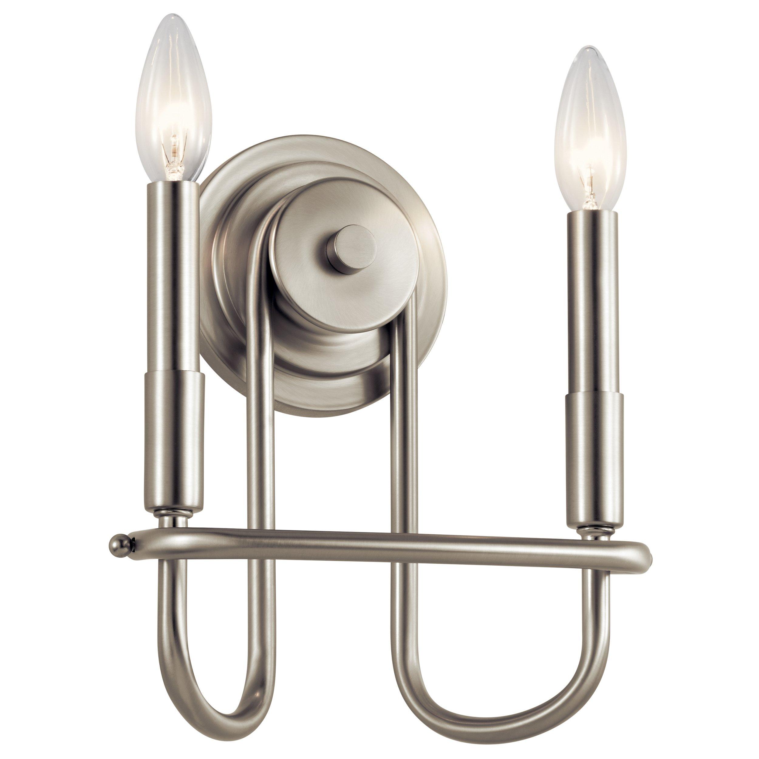 Capital Hill Brushed Nickel Double Sconce