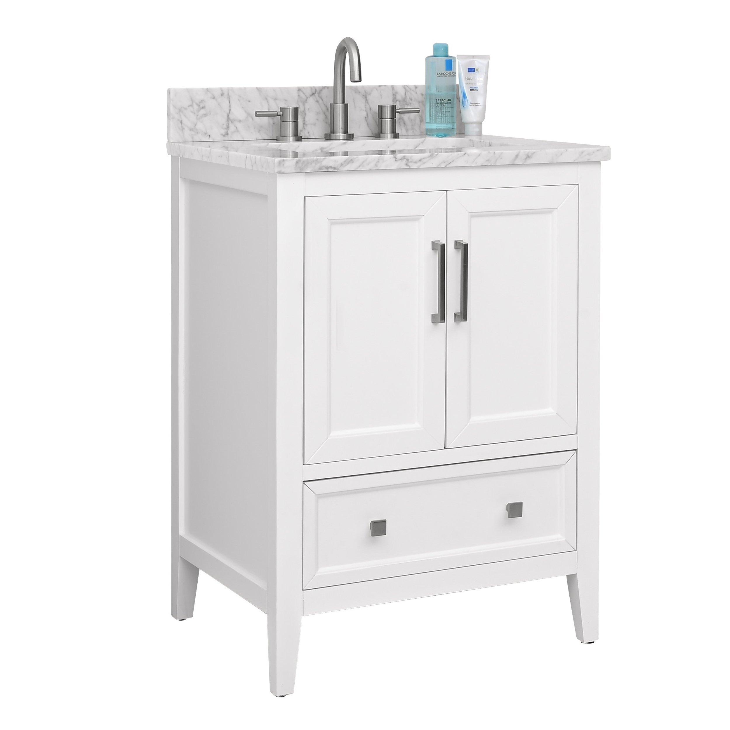 Everly Vanity with Carrara Marble Top
