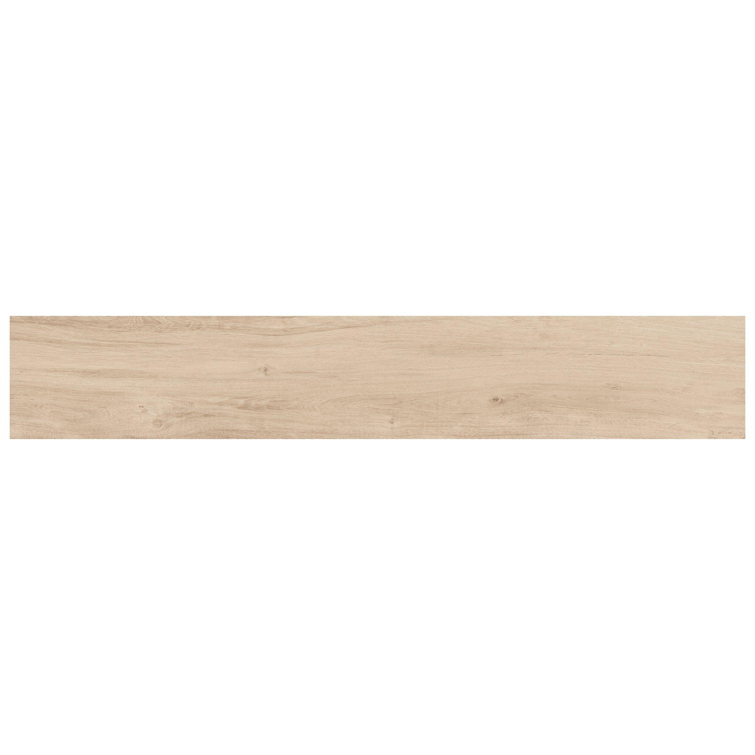 Floor & Decor | Woodville Natural Wood Plank Porcelain Tile, 12 x 59, Beige, 10 mm Thick