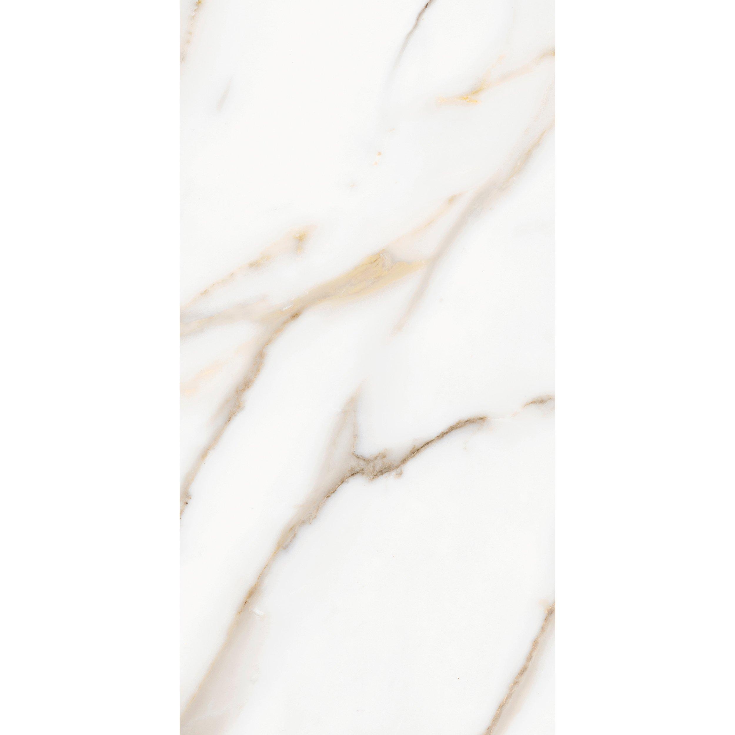 Leida Bianca Polished Porcelain Tile - White Tile