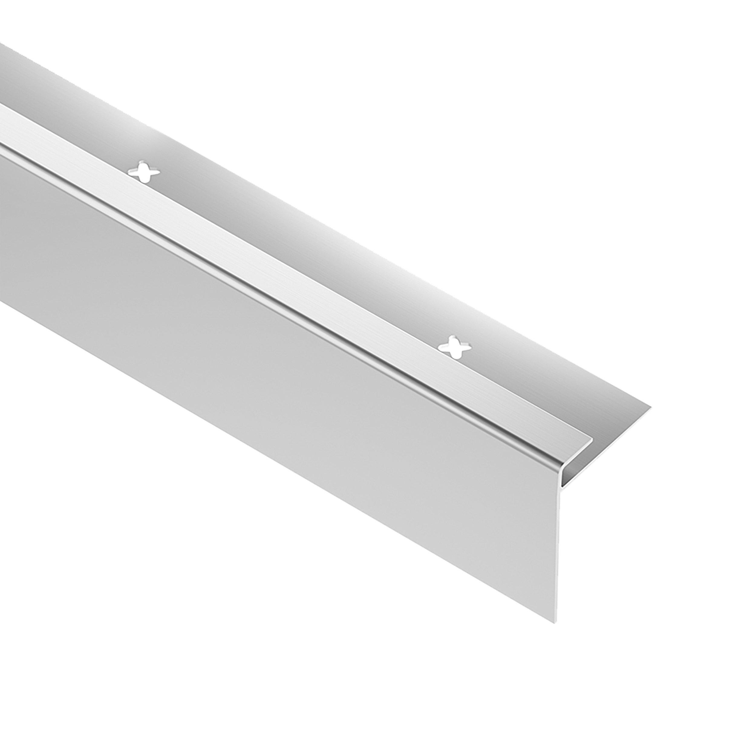 Schluter Vinpro-StepR 1/2in. Aluminum Brushed Chrome