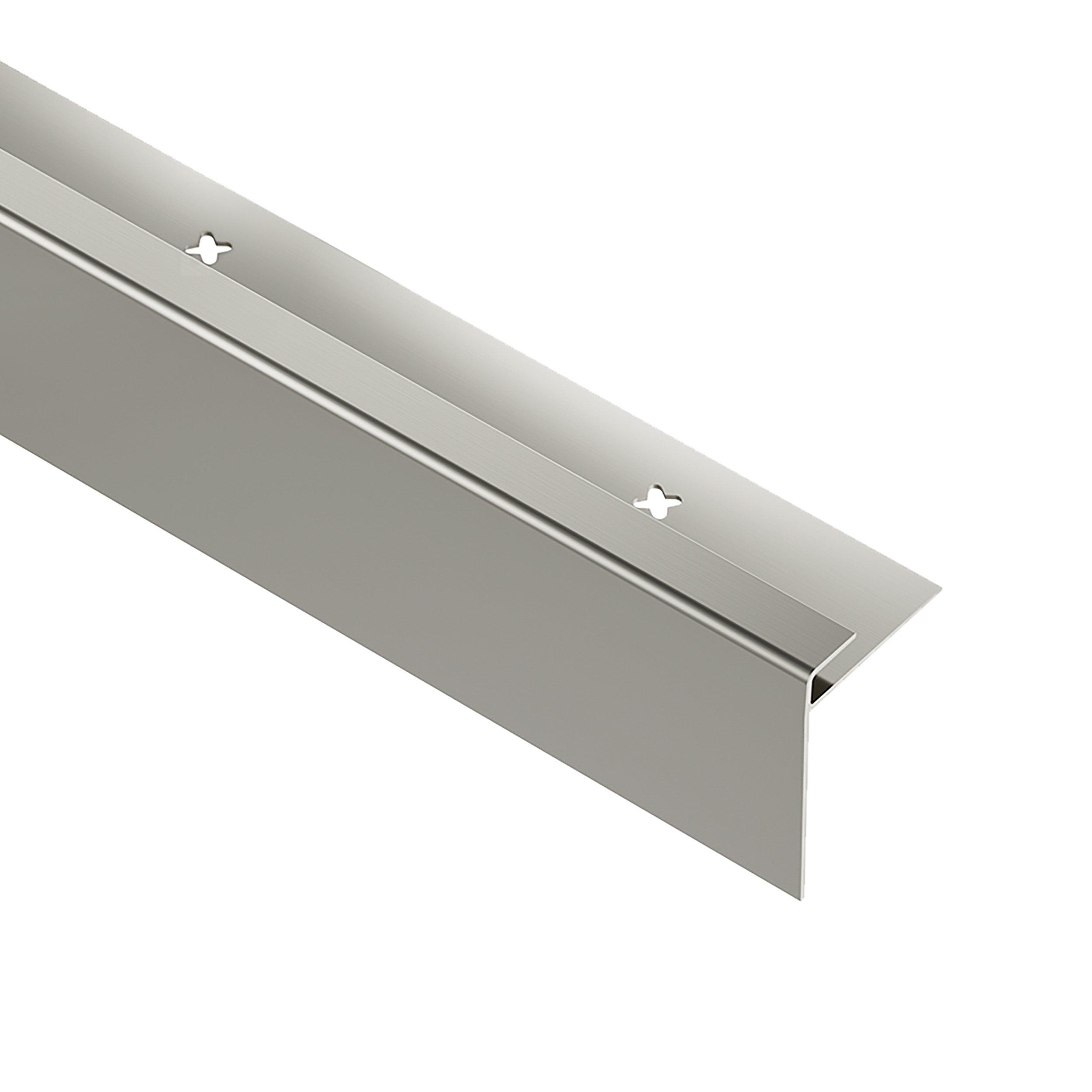 Schluter Vinpro-StepR 17/64in. Aluminum Brushed Nickel