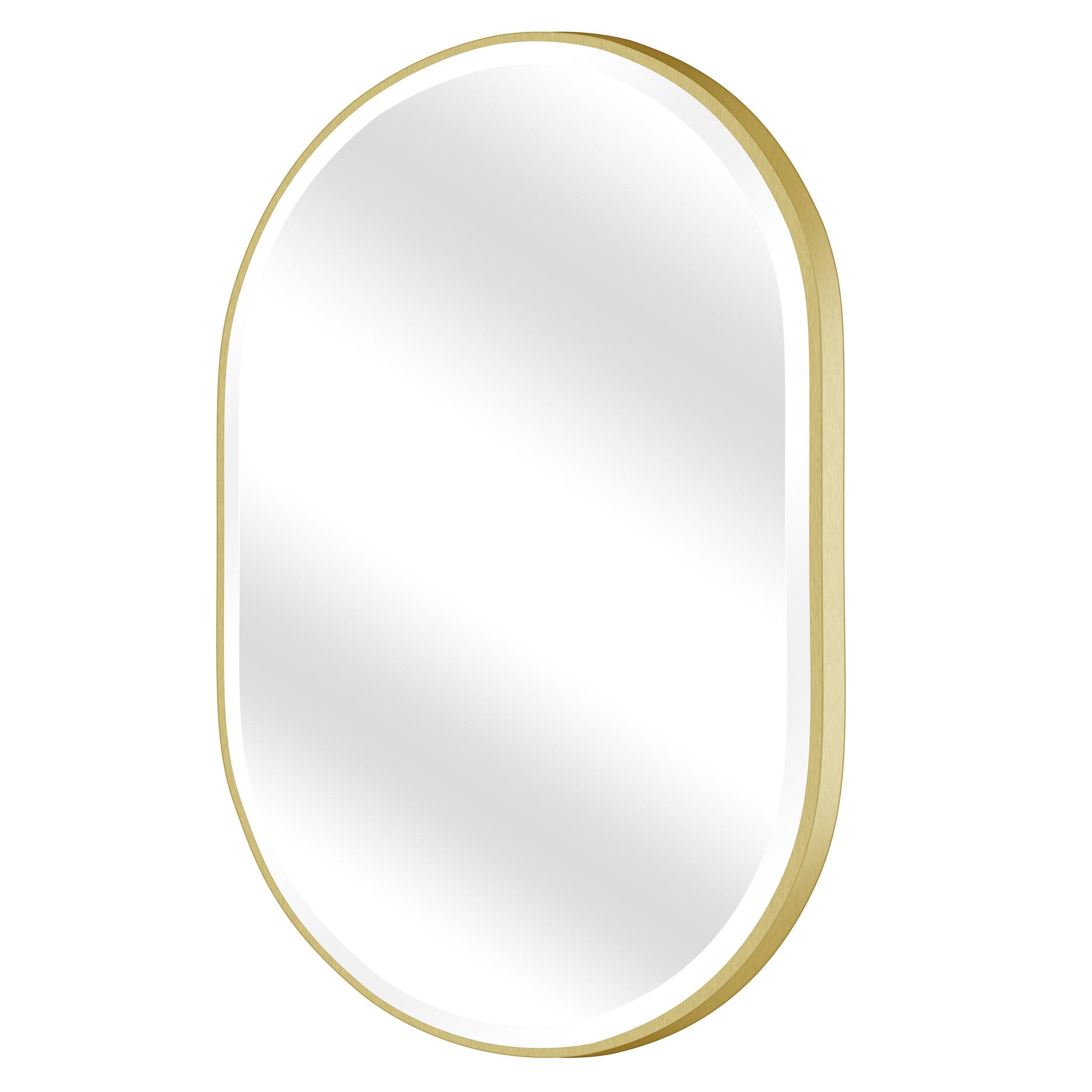 Zuri 24 in. Brushed Gold Mirror