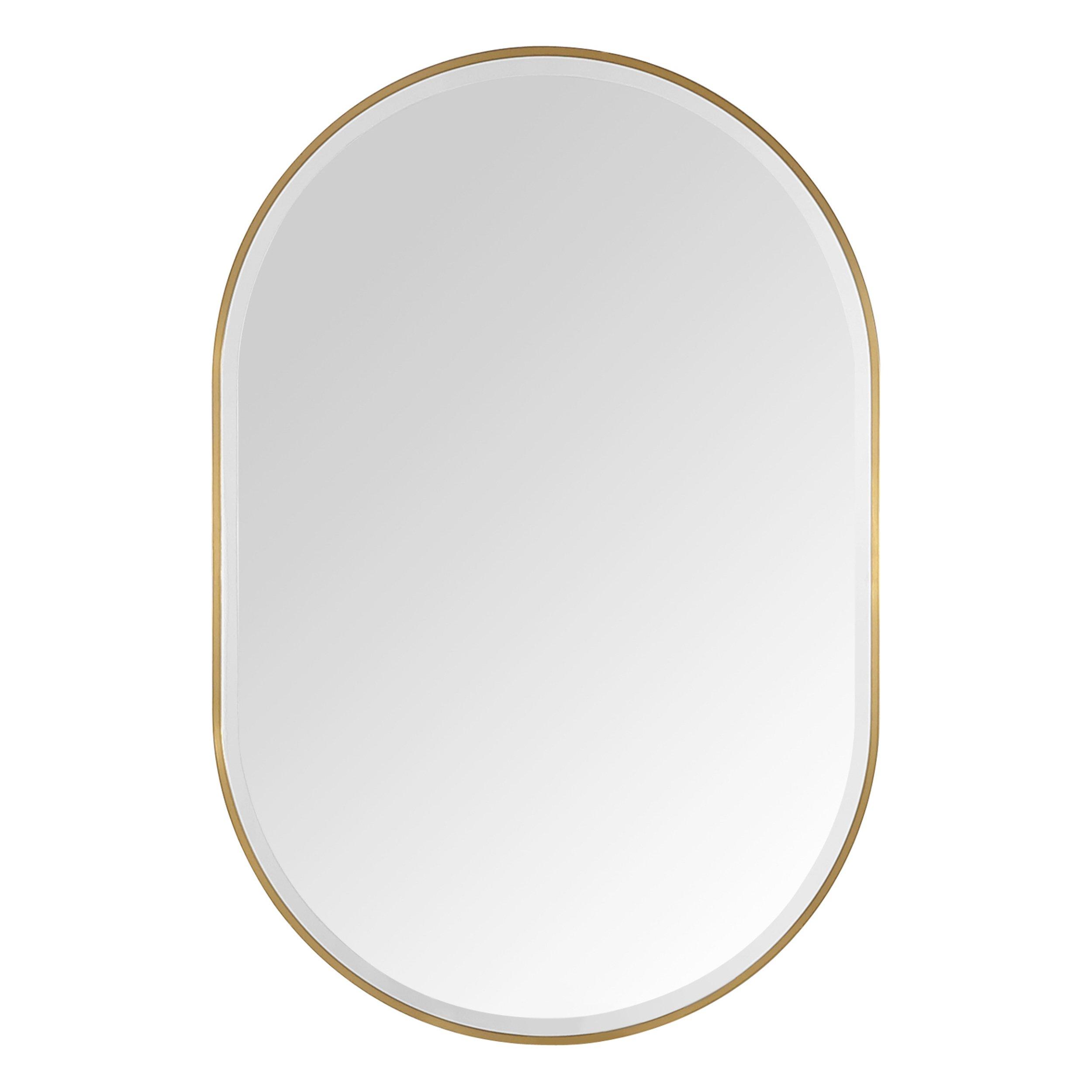 Zuri 24 in. Brushed Gold Mirror