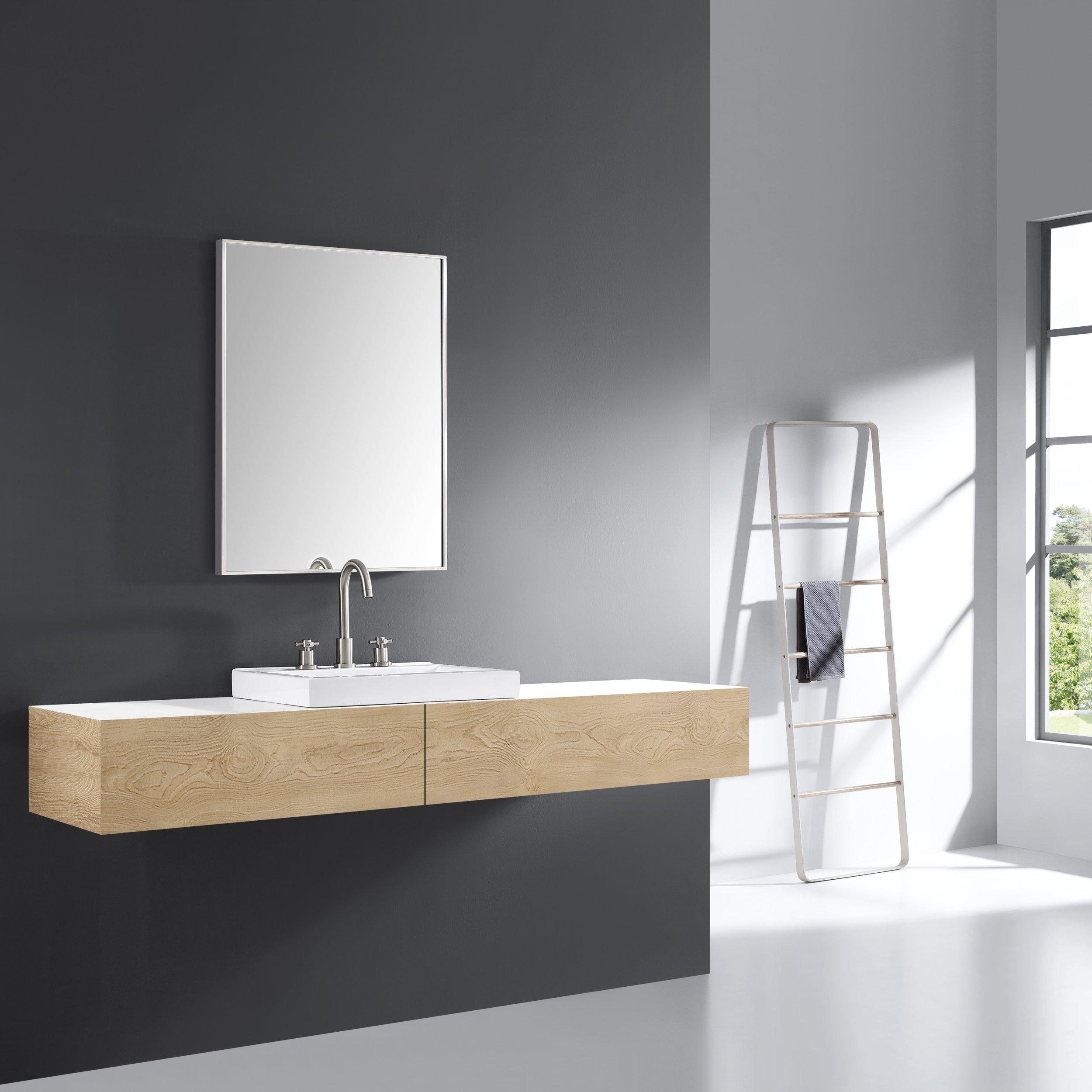 Pierce 24 in. Brushed Nickel Mirror