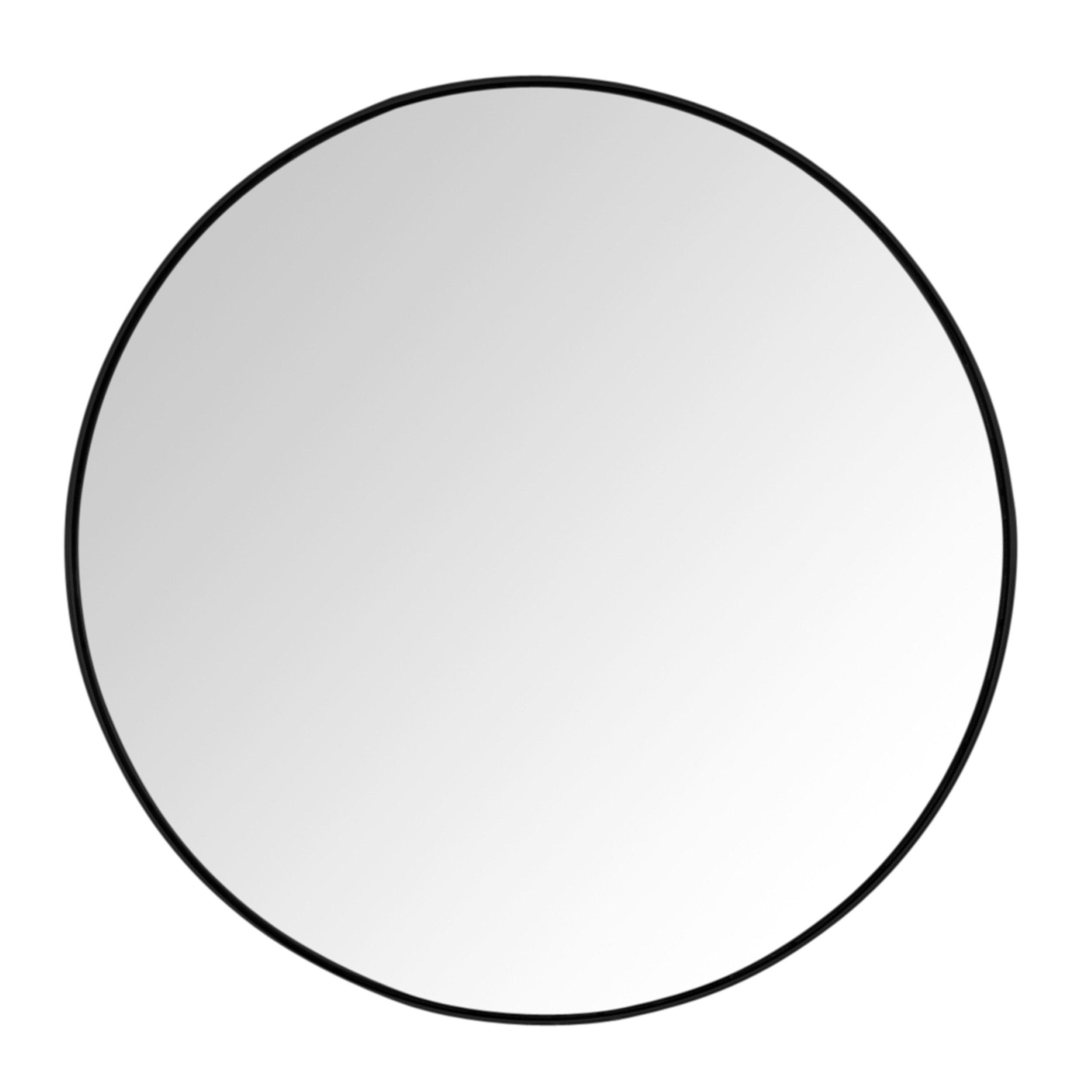 Parris 24 in. Matte Black Mirror