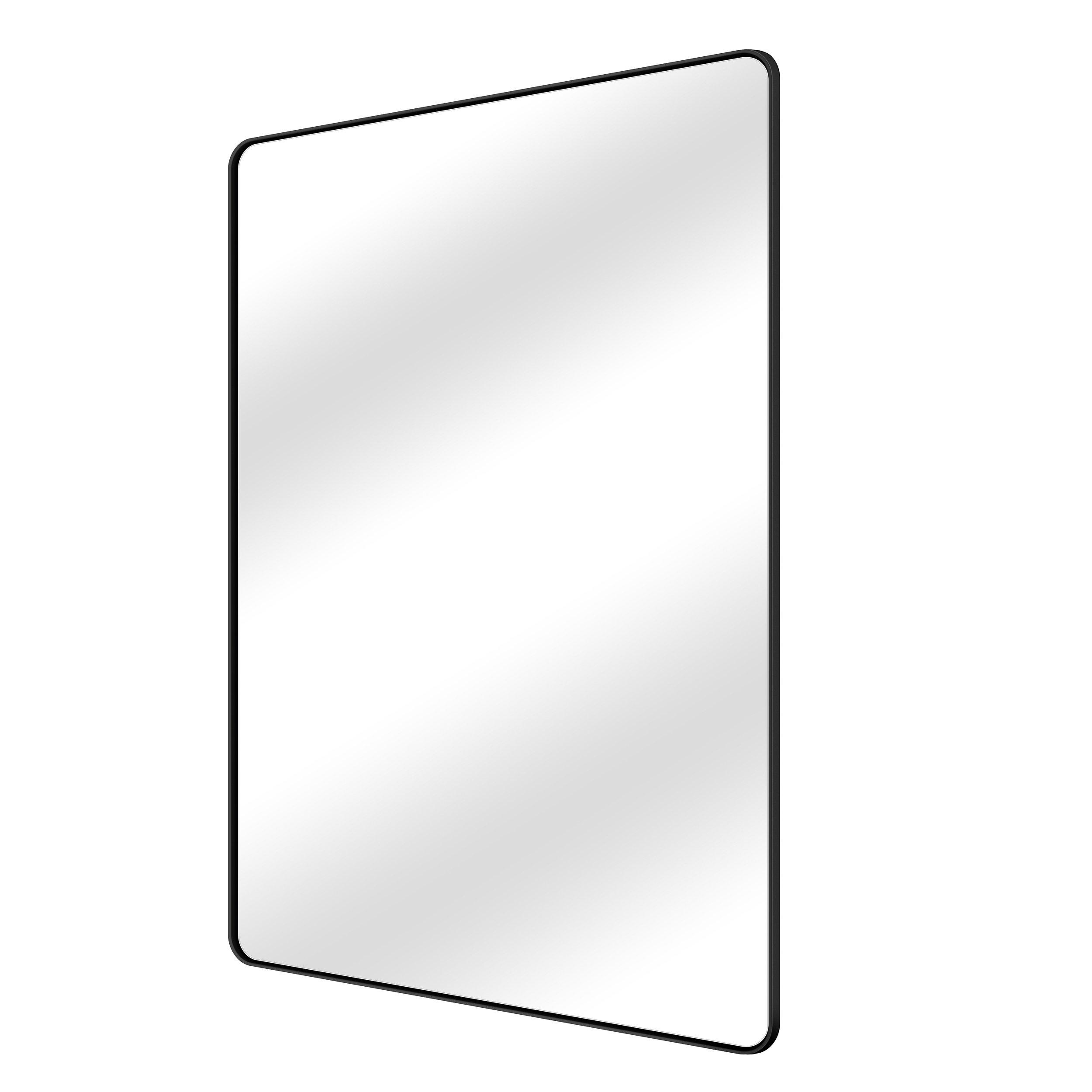 Lucca 24 in. Matte Black Mirror