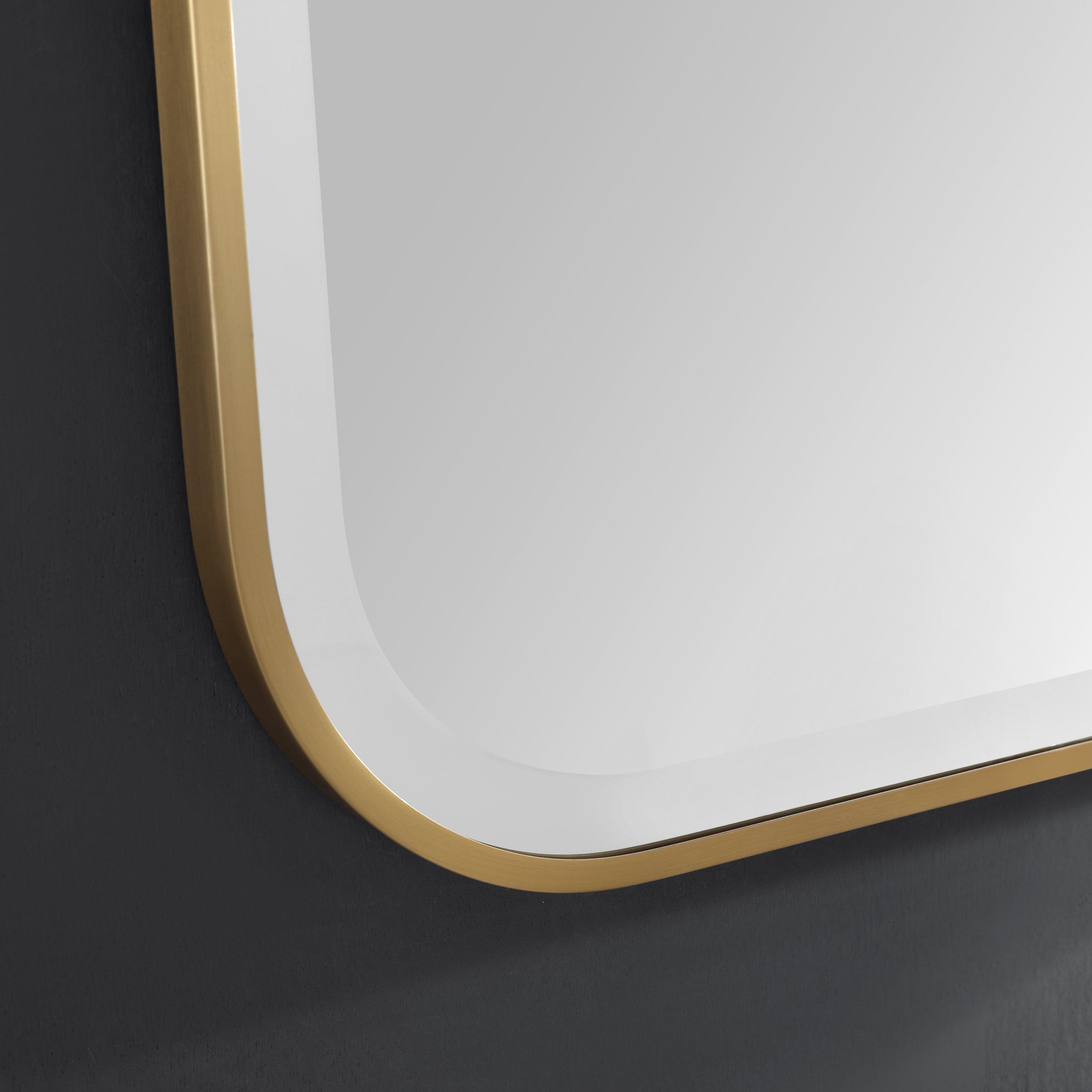 Ezra 24 in. Brushed Gold Mirror