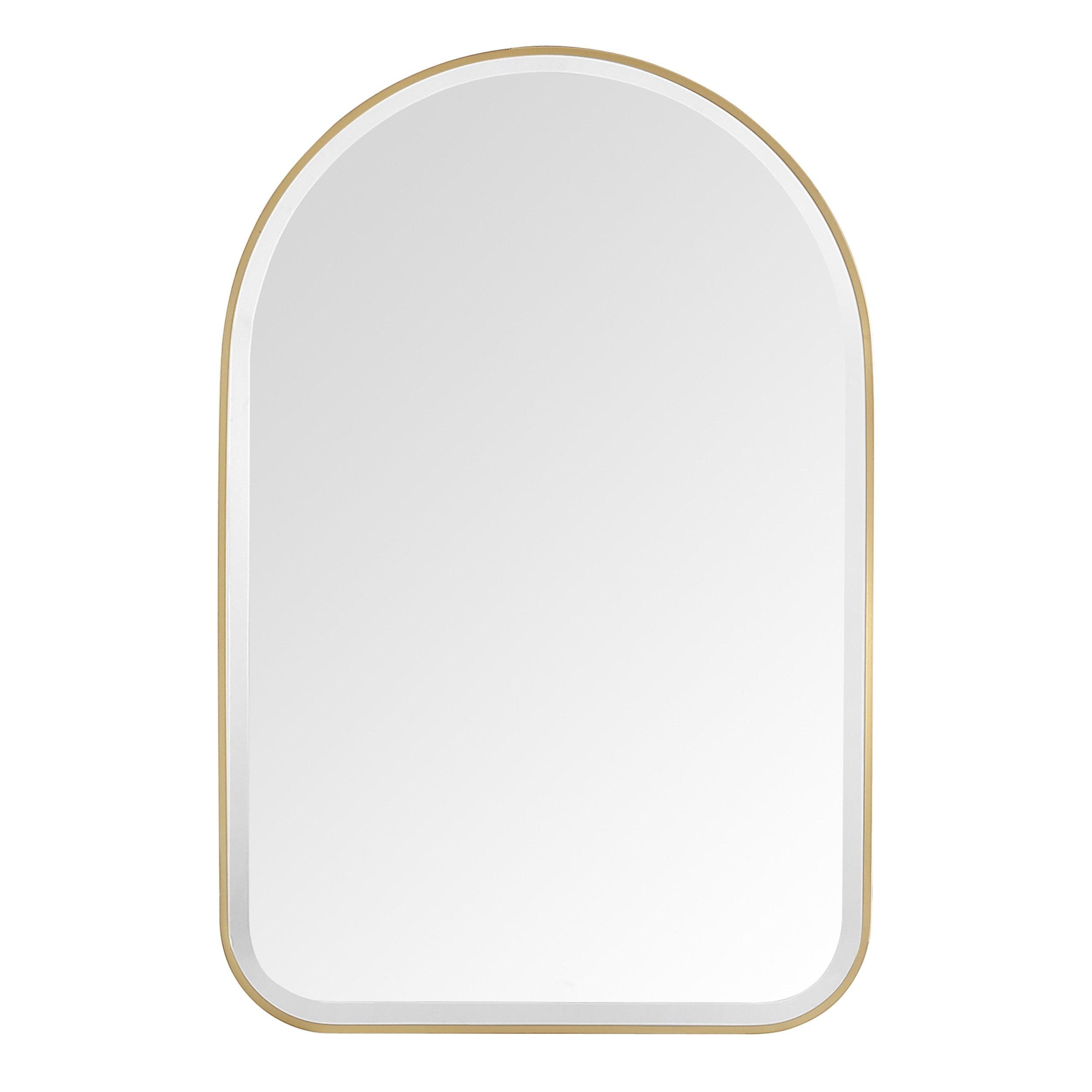 Ezra 24 in. Brushed Gold Mirror