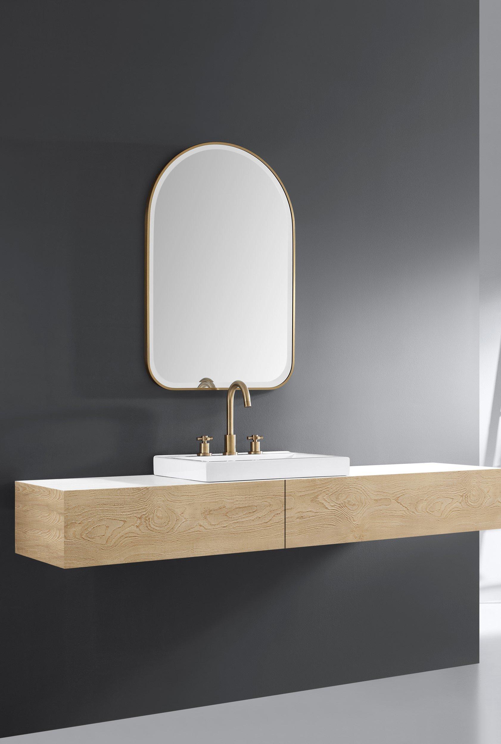 Ezra 24 in. Brushed Gold Mirror