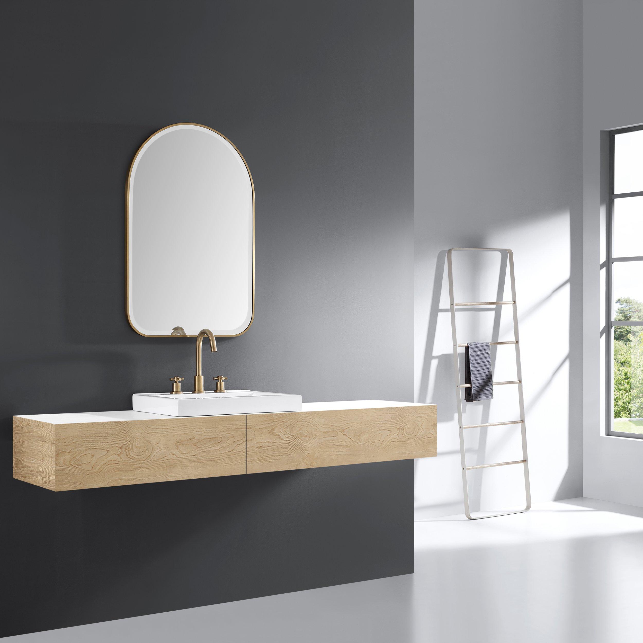 Ezra 24 in. Brushed Gold Mirror