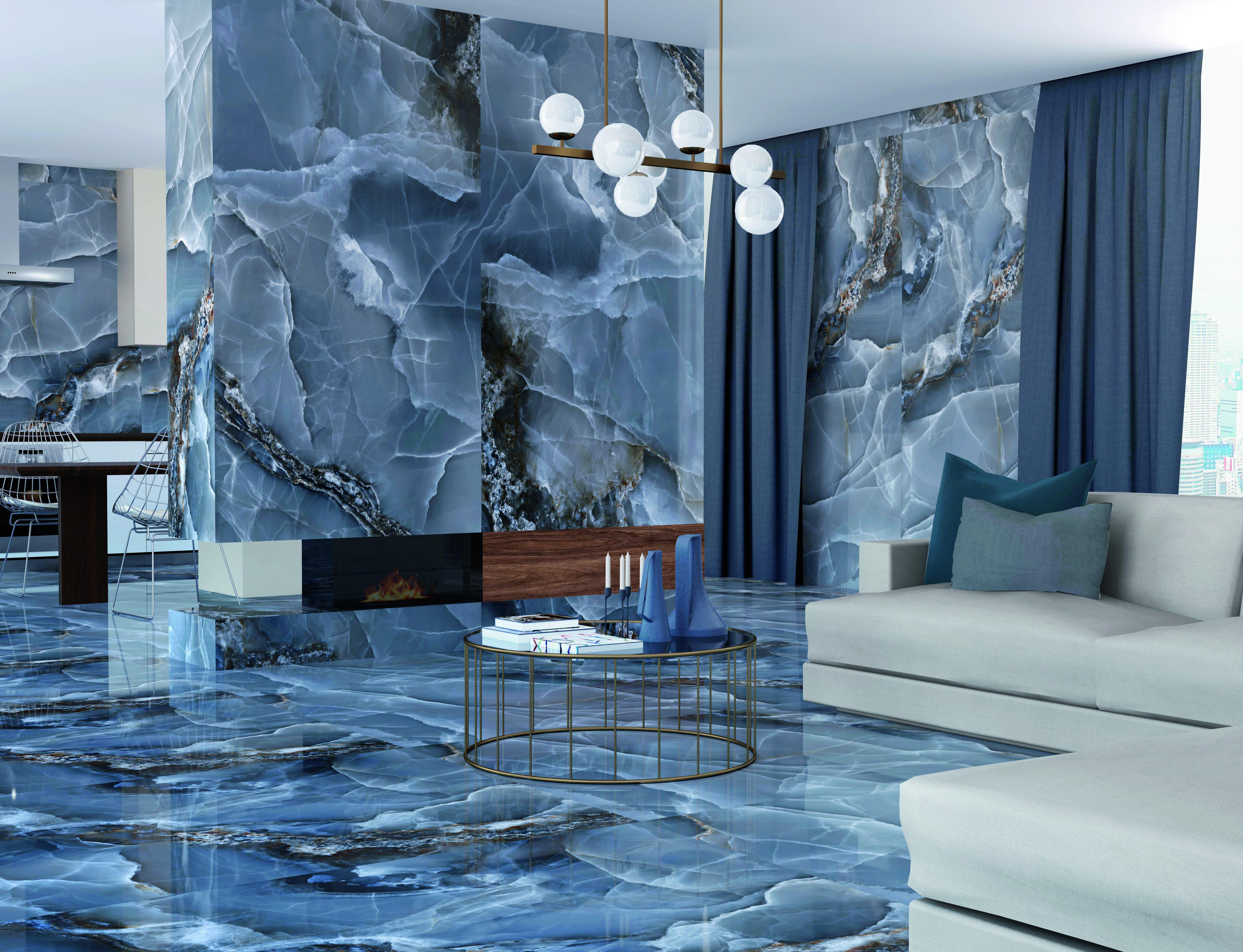 Belize Azul Polished Porcelain Slab