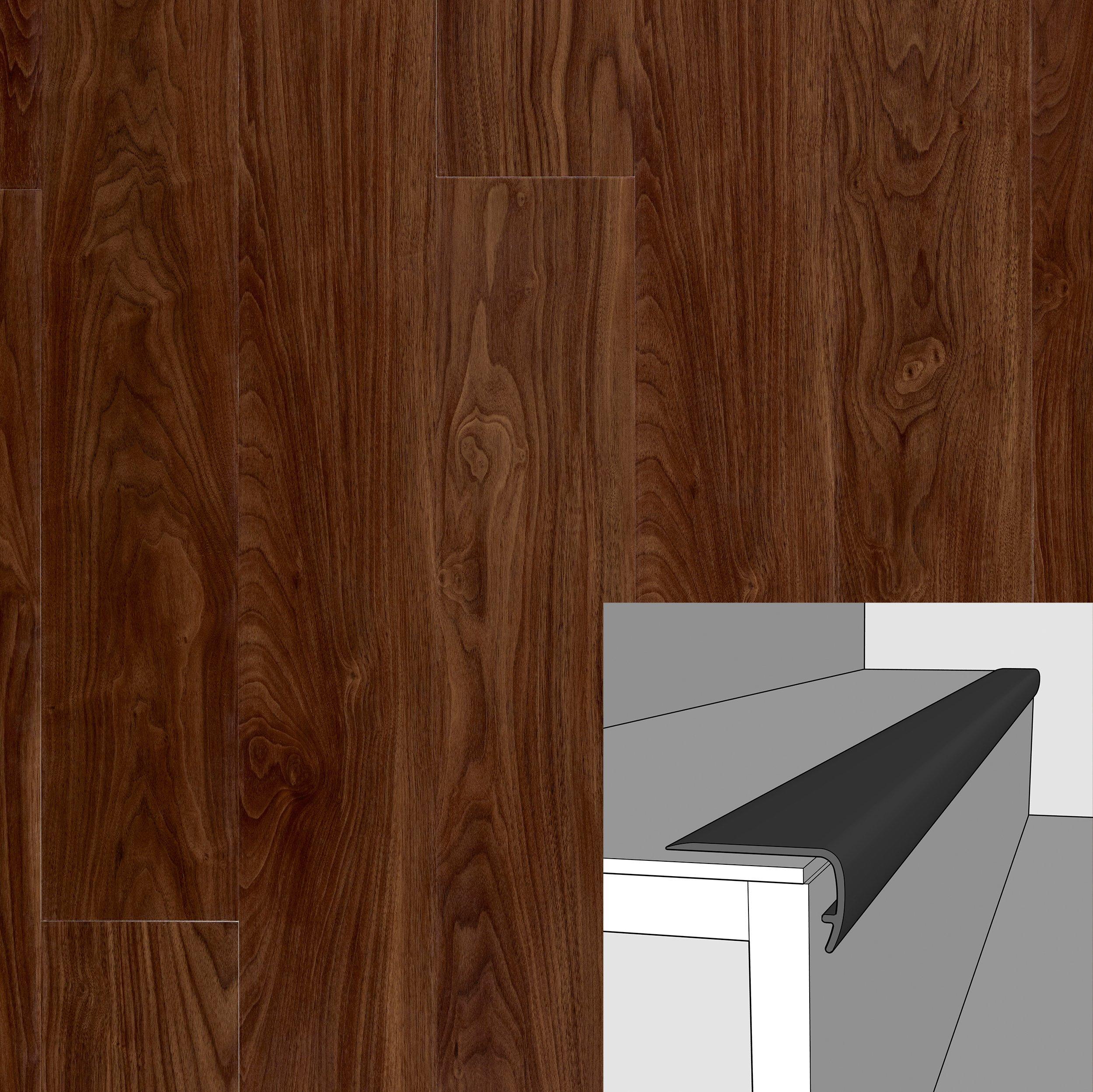 Caramel Macchiatto 94in. Vinyl Overlapping Stair Nose