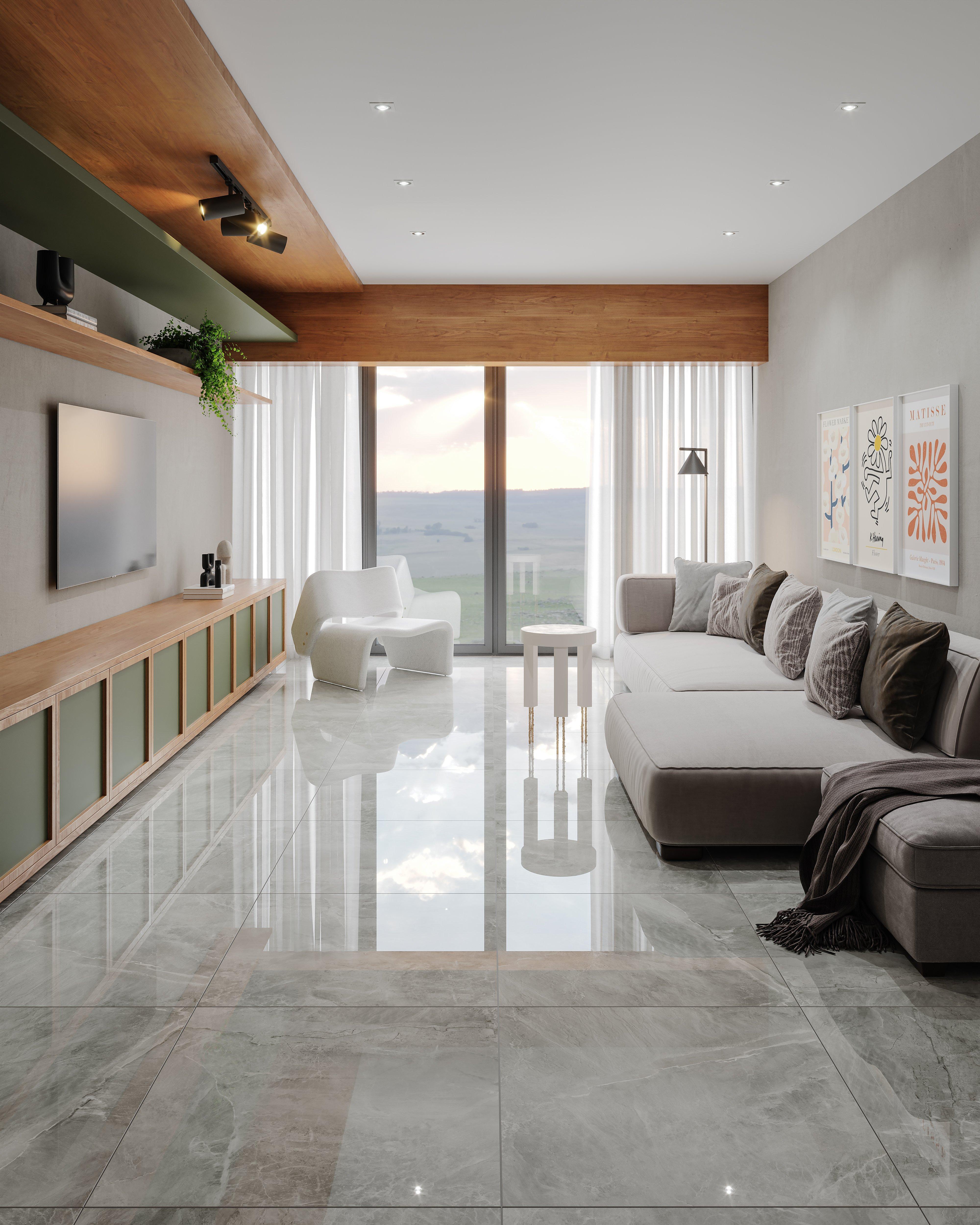 Griffin Gray Polished Ceramic Tile