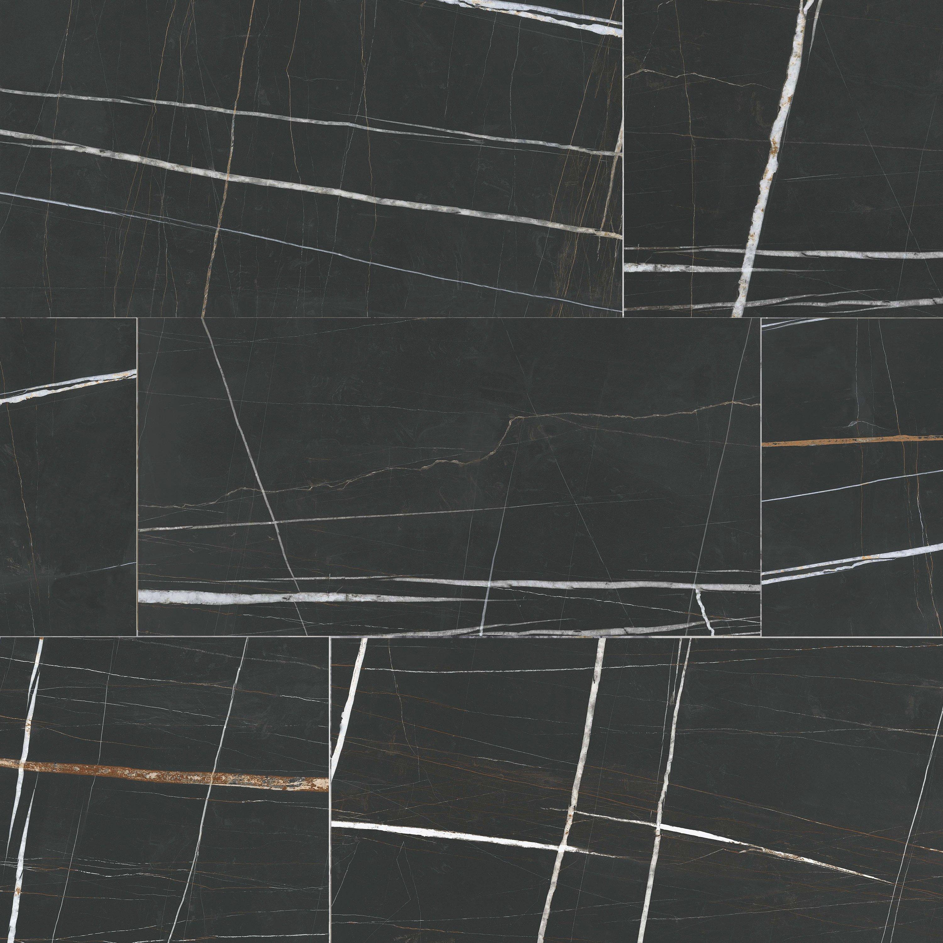 Titanium Black Polam Polished Porcelain Tile