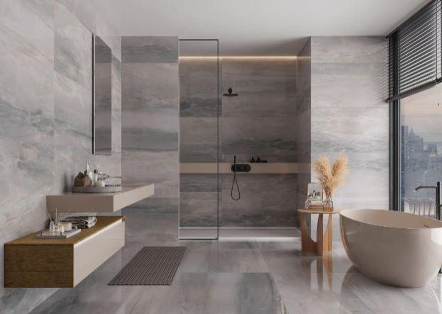 Celine Ice Polished Porcelain Tile | Floor and Decor