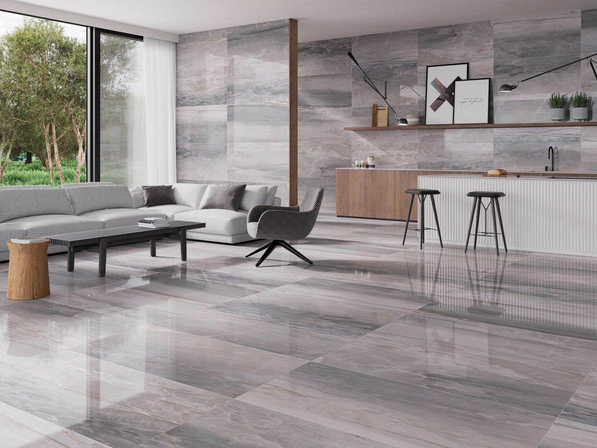 Celine Ice Polished Porcelain Tile Floor And Decor   100997360 Vendor0223 Tile Floor Kitchen Room