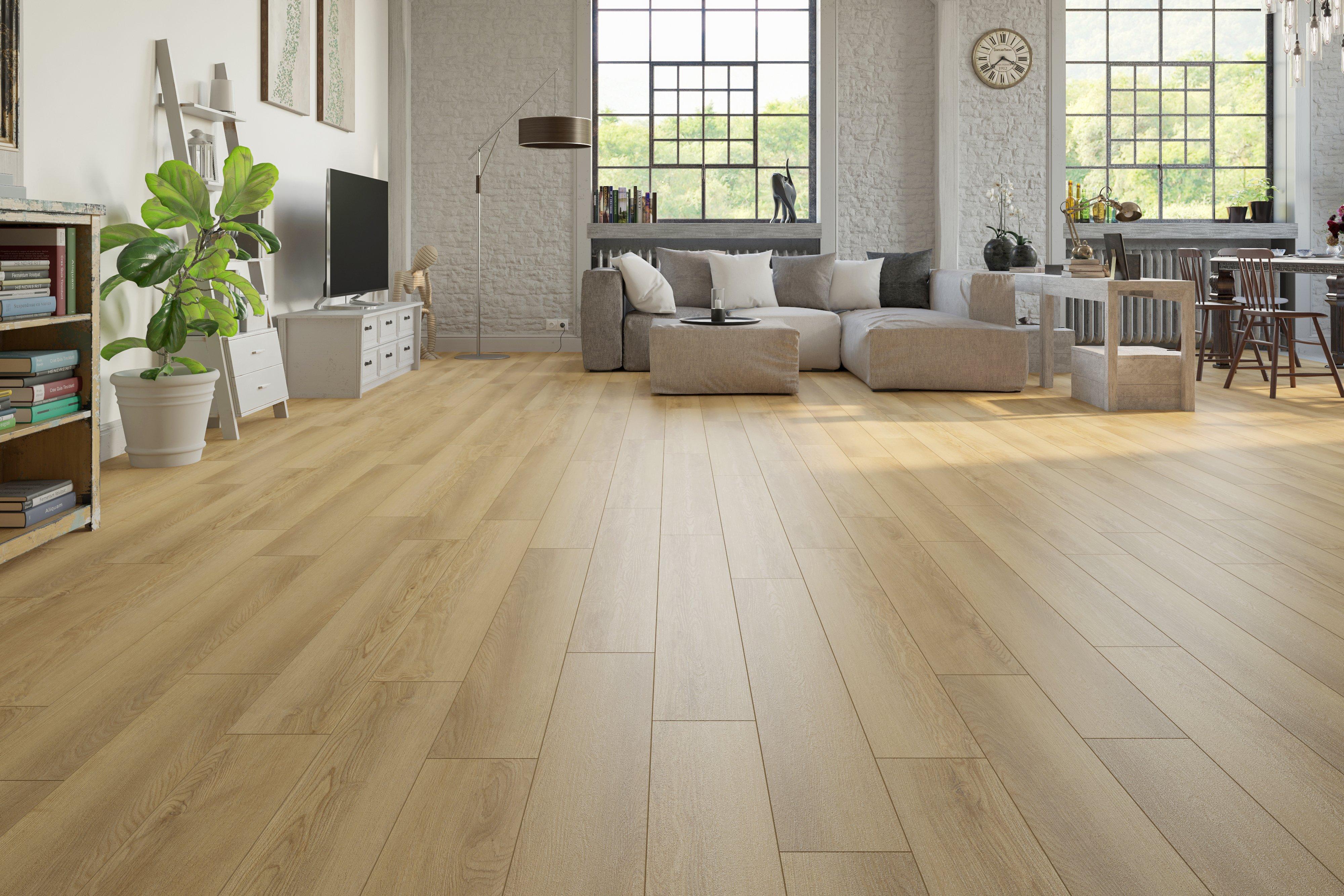 Burbank Blonde Rigid Core Luxury Vinyl Plank - Cork Back