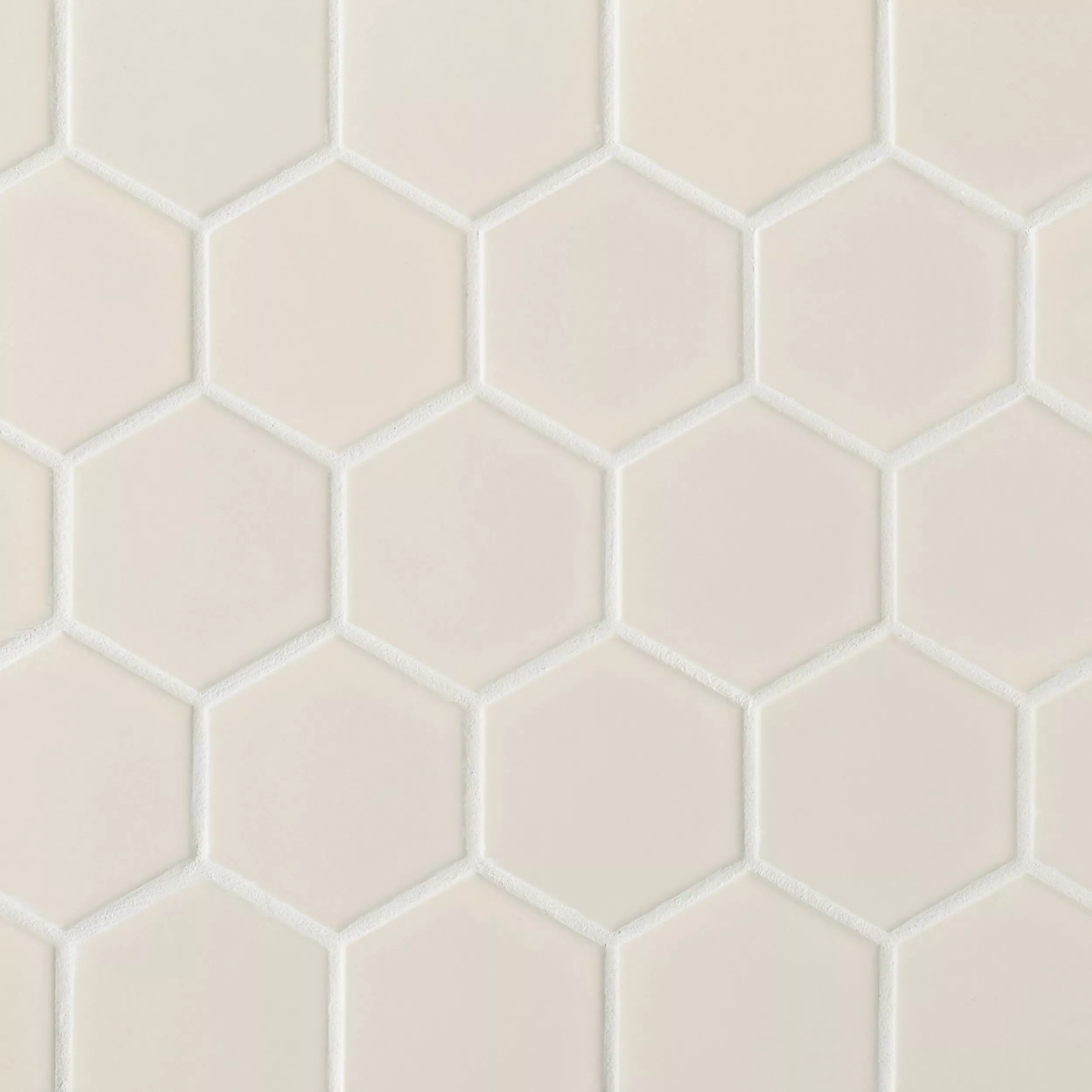 Ecru 3 in. Hexagon Matte Porcelain Mosaic
