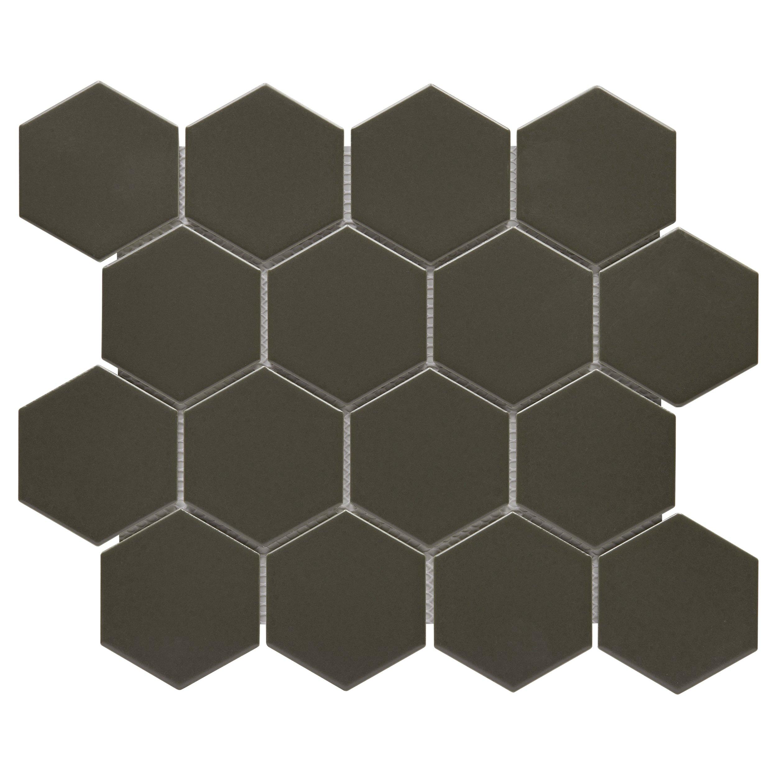 Forest Hexagon Matte Porcelain Mosaic