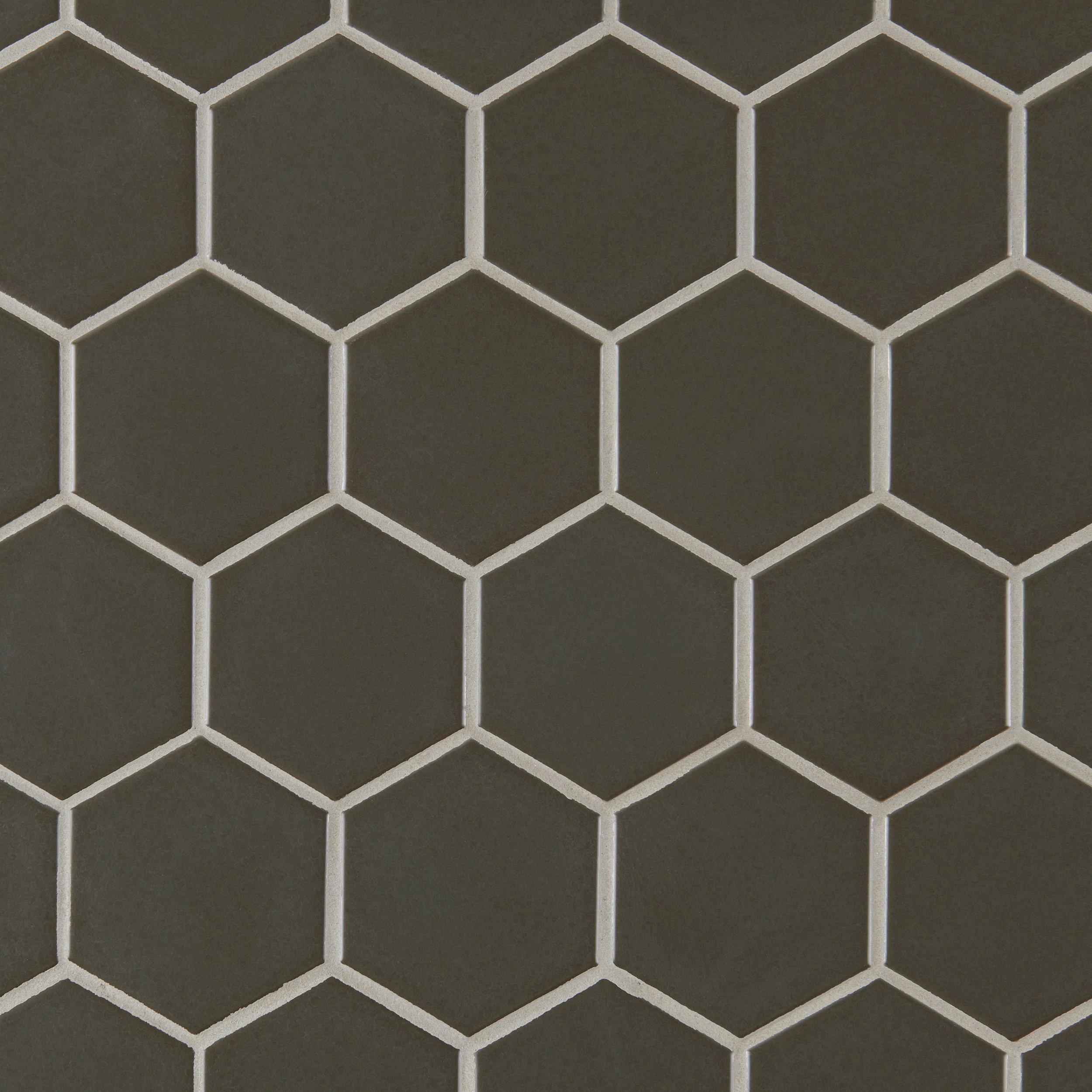 Forest Hexagon Matte Porcelain Mosaic