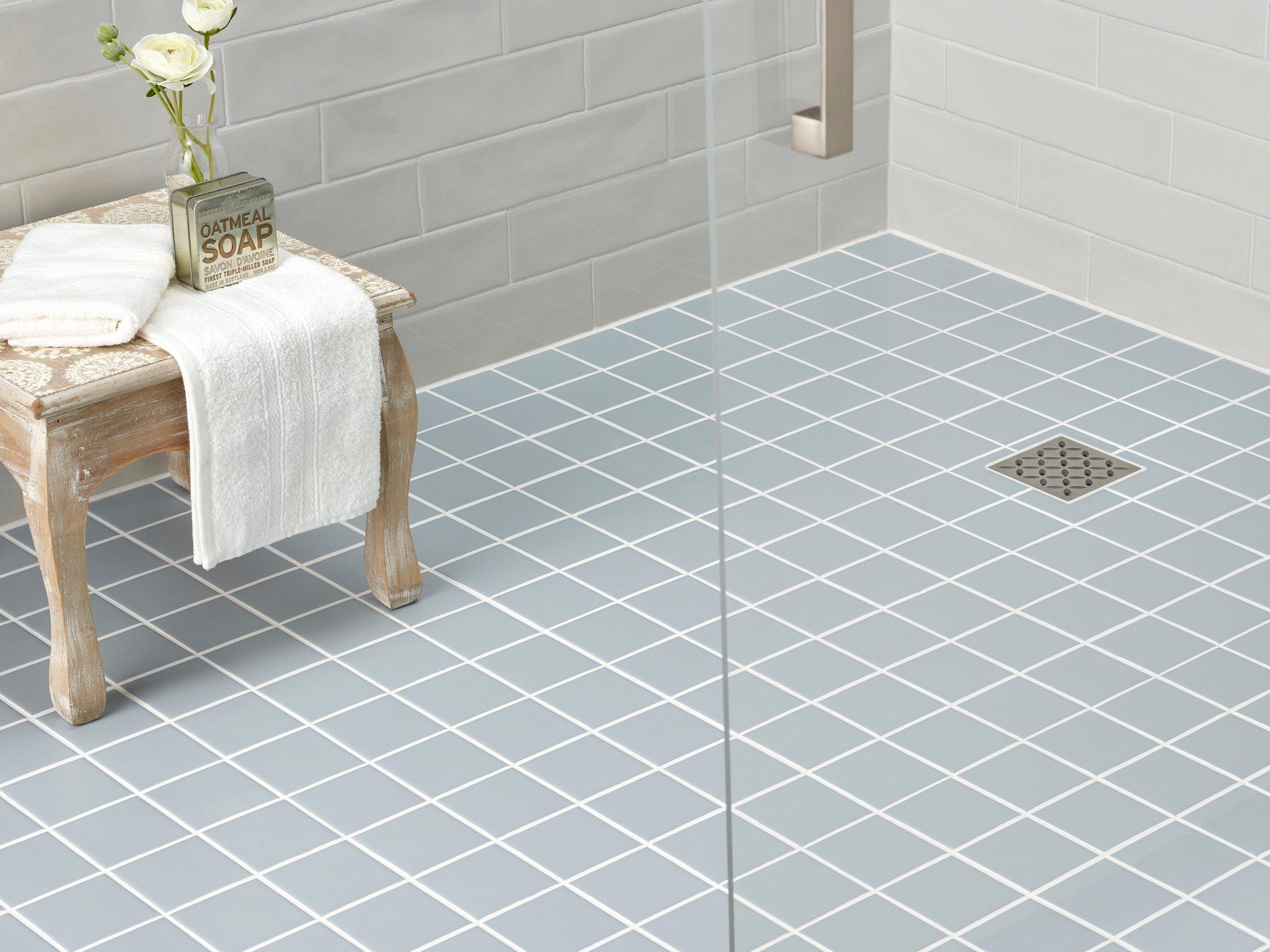 Ice Blue 3 in. Square Matte Porcelain Mosaic
