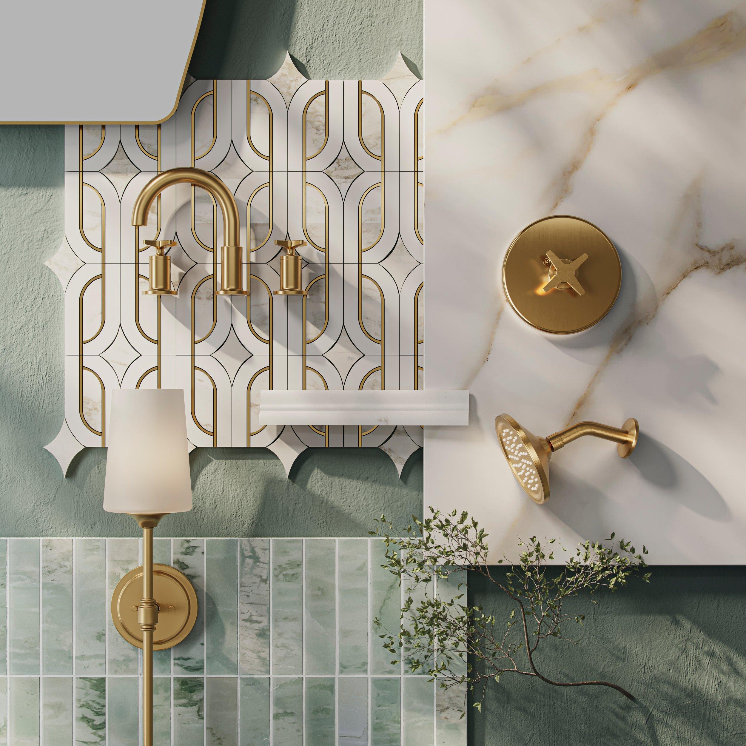 Emerald Shores Honed Marble Tile