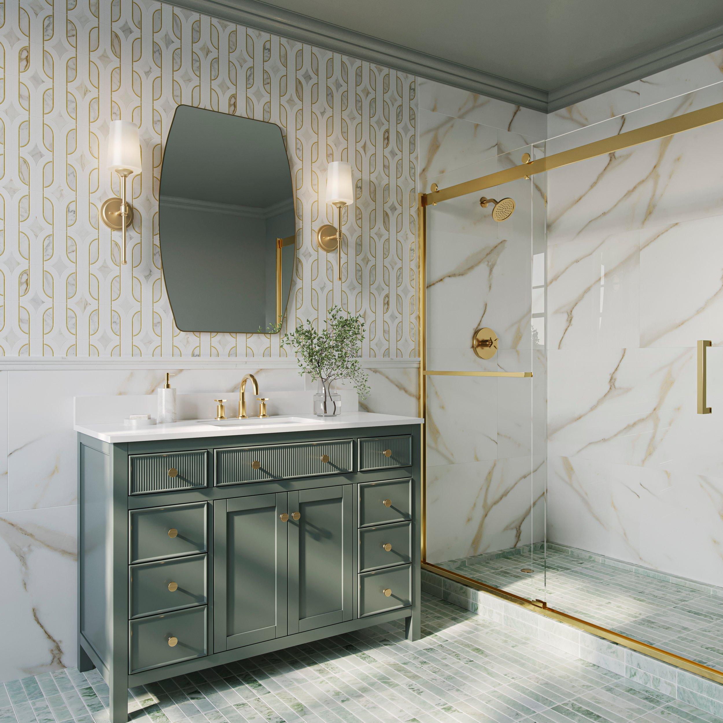 Emerald Shores Honed Marble Tile