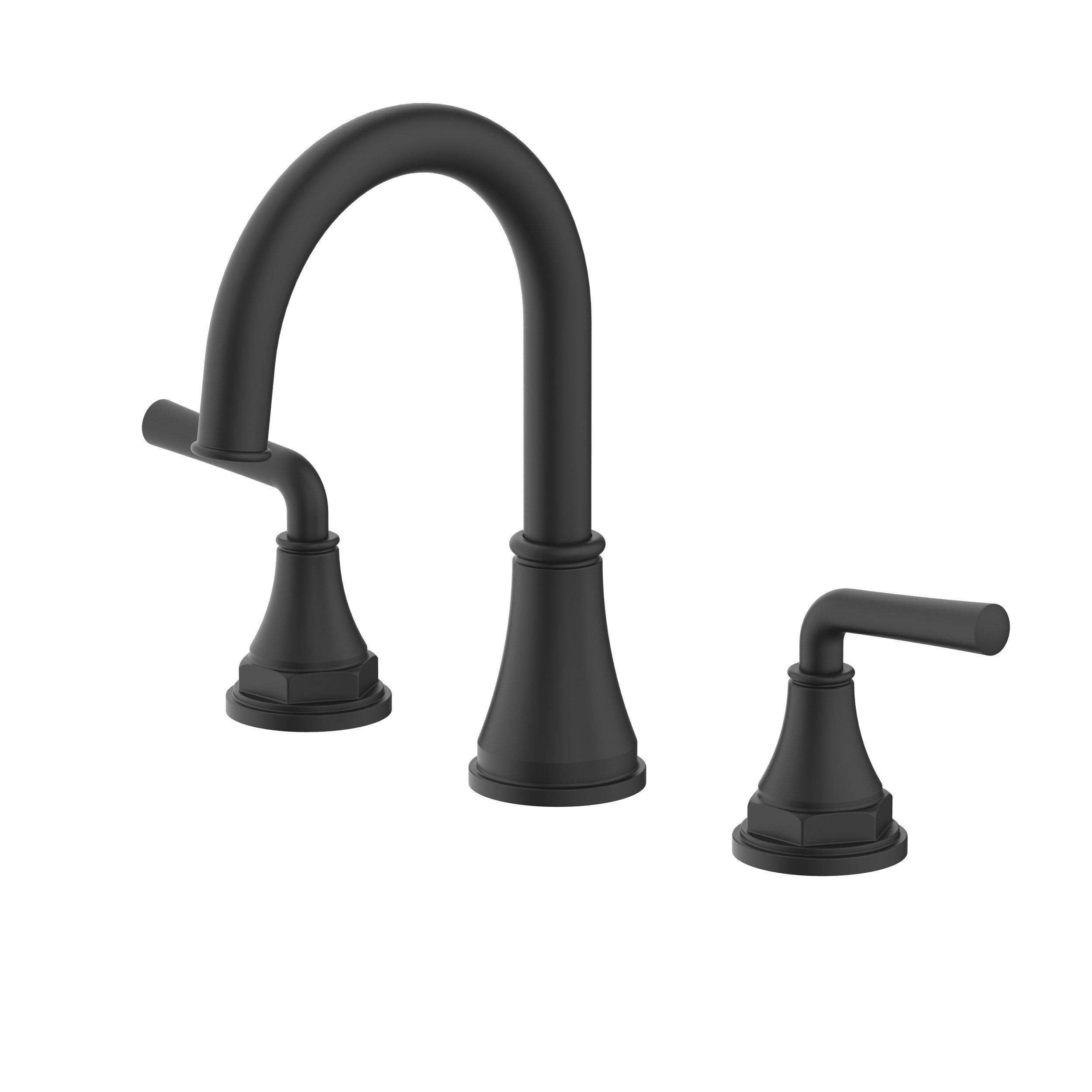 Tano 8 in. Widespread Matte Black Bath Faucet