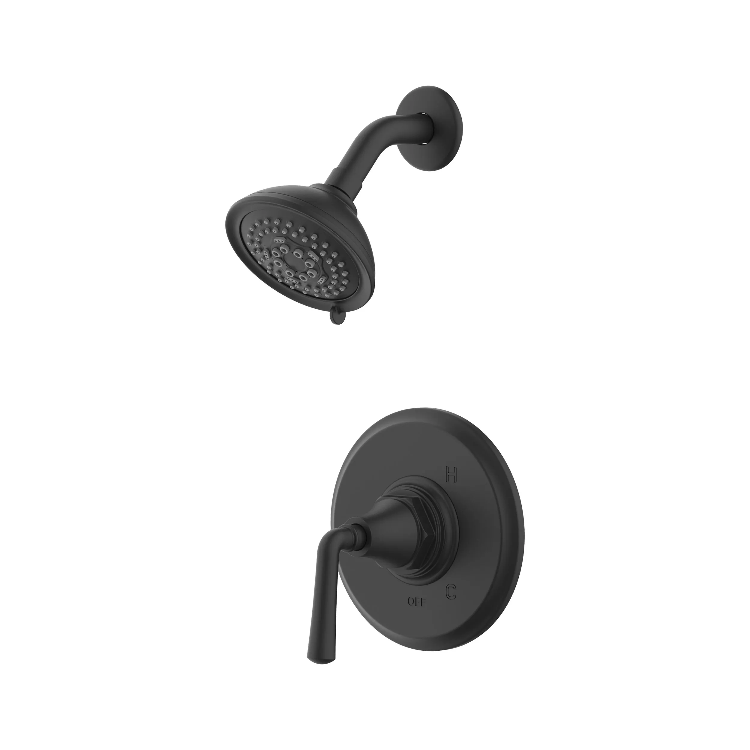 Tano Matte Black Shower Head Floor and Decor