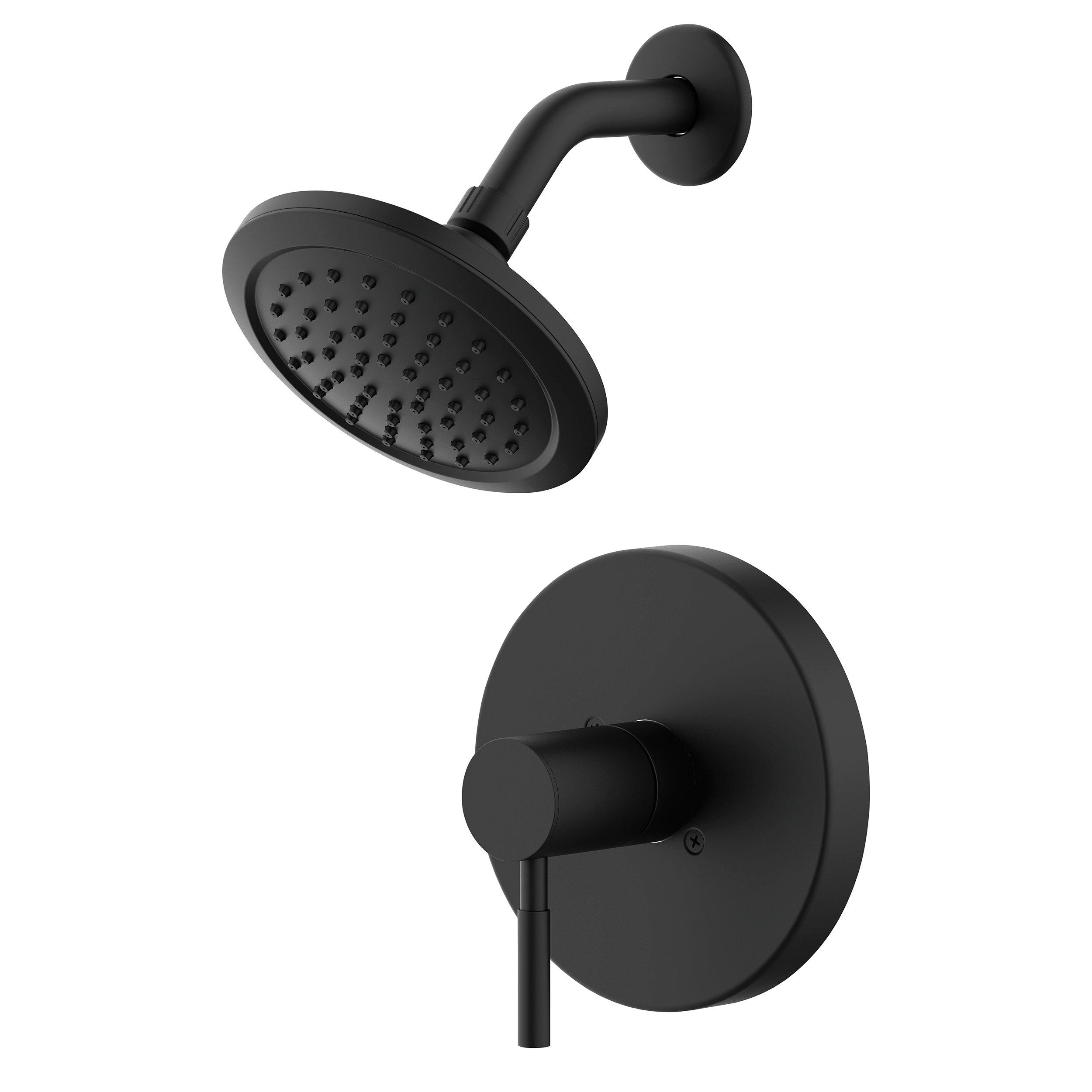 Rhiver Matte Black Shower Head Floor and Decor