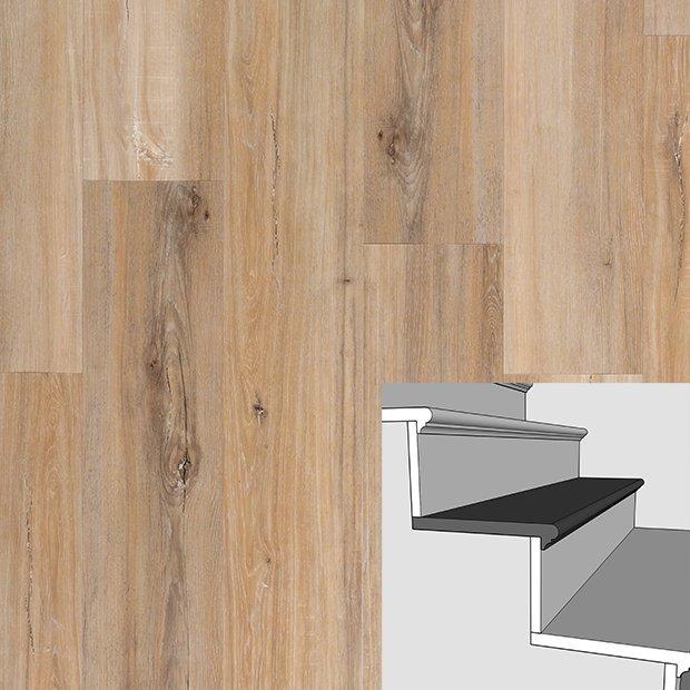 Deerfield Hickory 47in. Matte Laminate Retread Floor and Decor