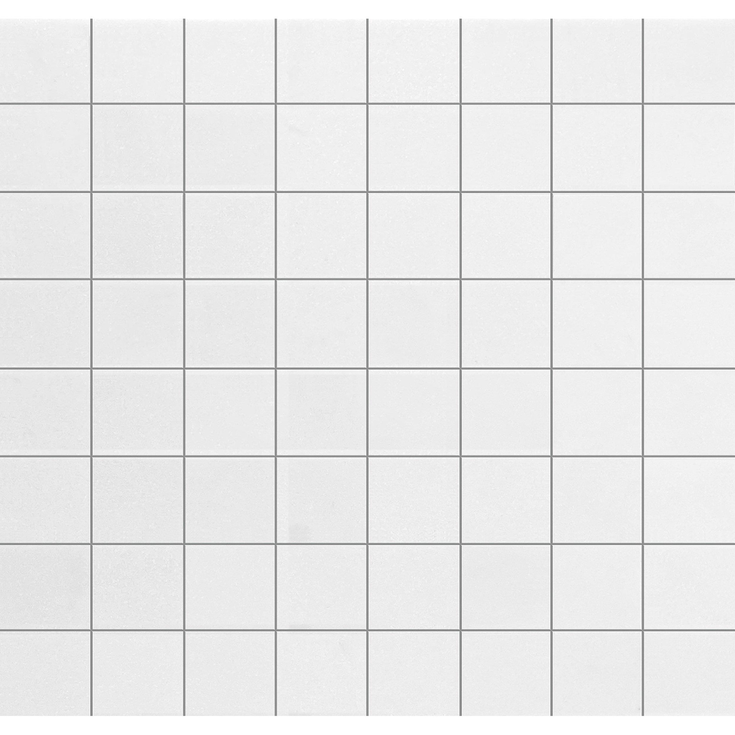 Thassos Premium Square Honed Marble Mosaic