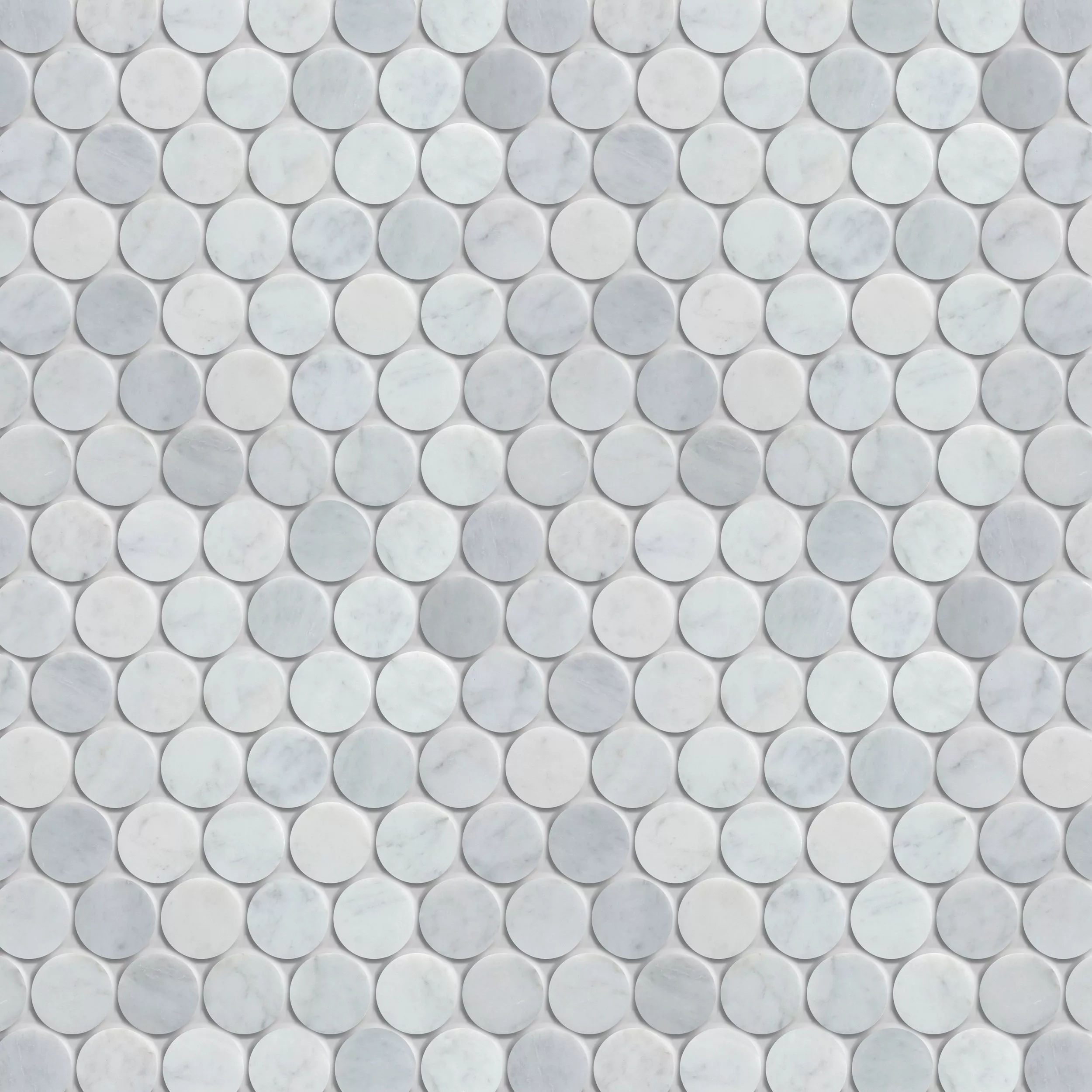 Bianco Carrara 2 in. Honed Marble Mosaic