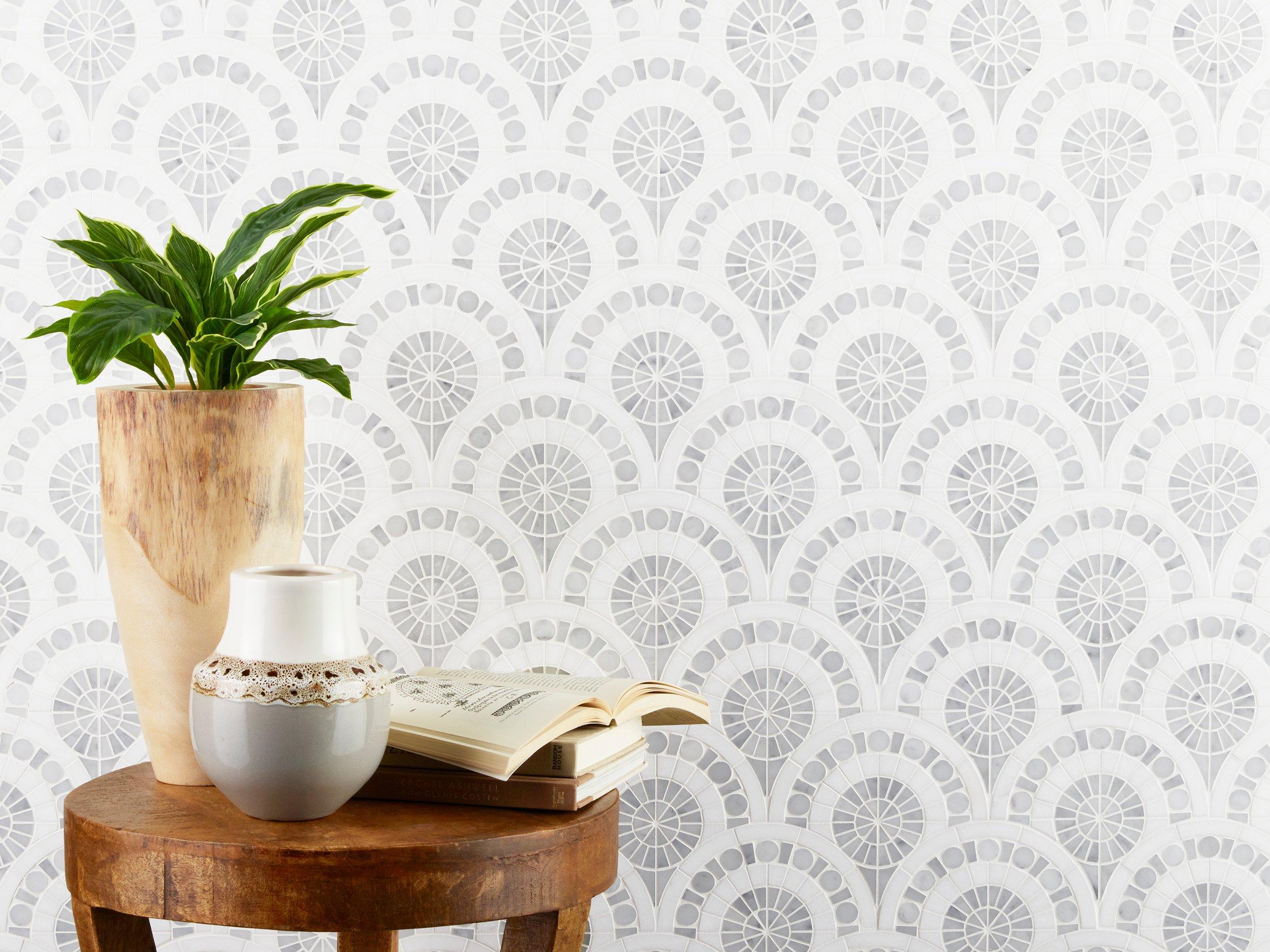 Stella Thassos Bianco Carrara Polished Mosaic