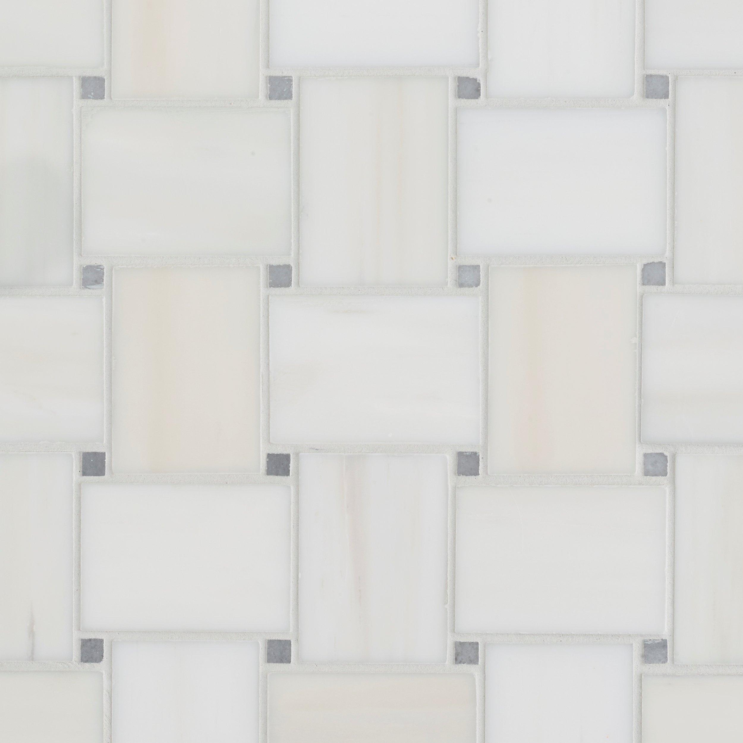 Dolomite and Skyfall Honed Marble Mosaic