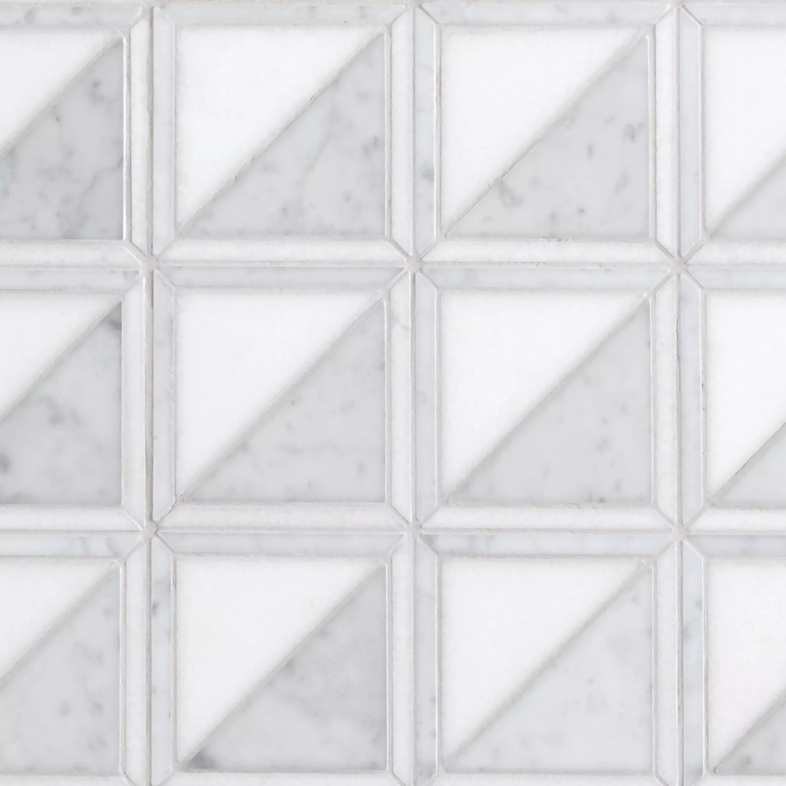 Hudson Bianco Carrara Thassos Polished Marble Mosaic