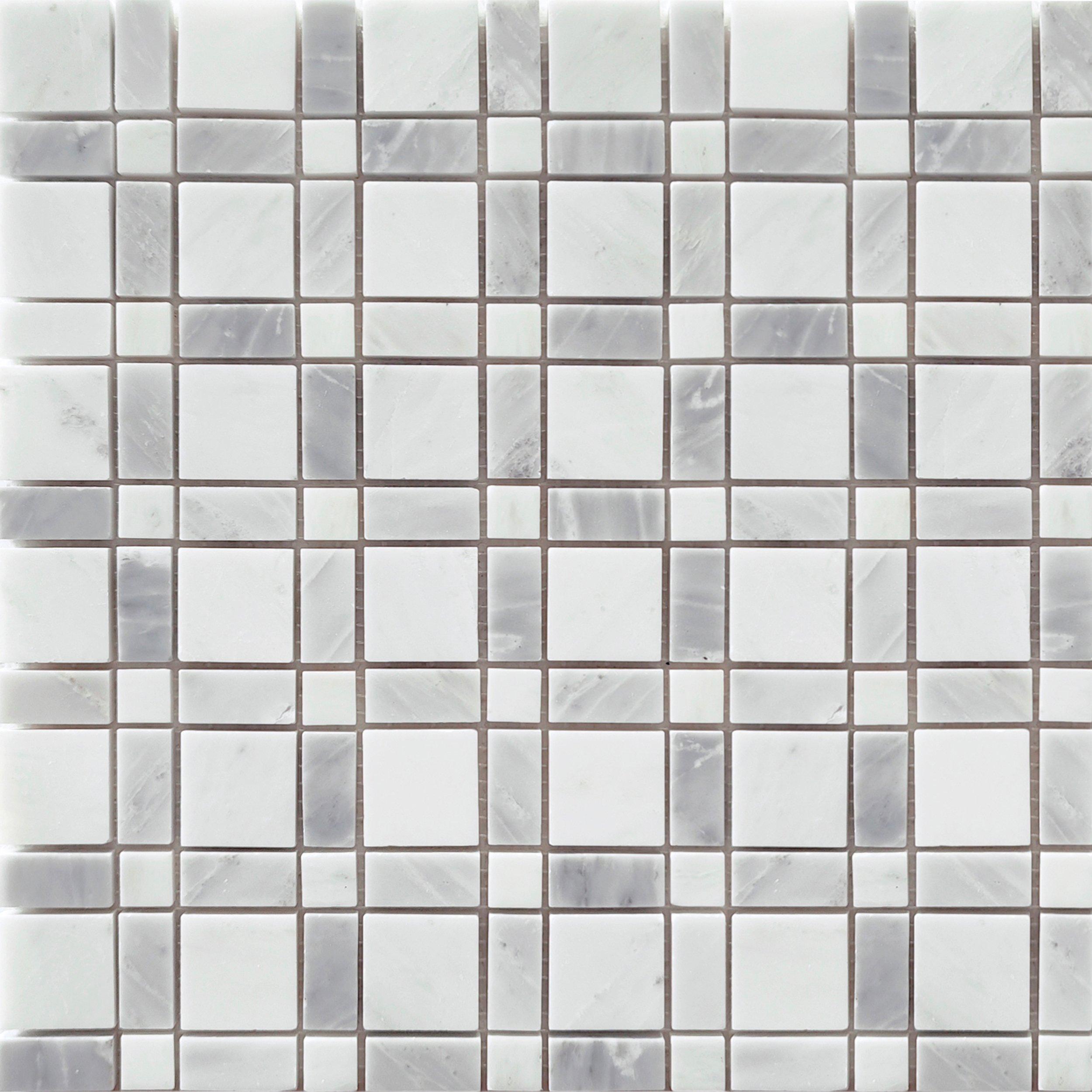 Manchester Plaid  Polished Marble Mosaic