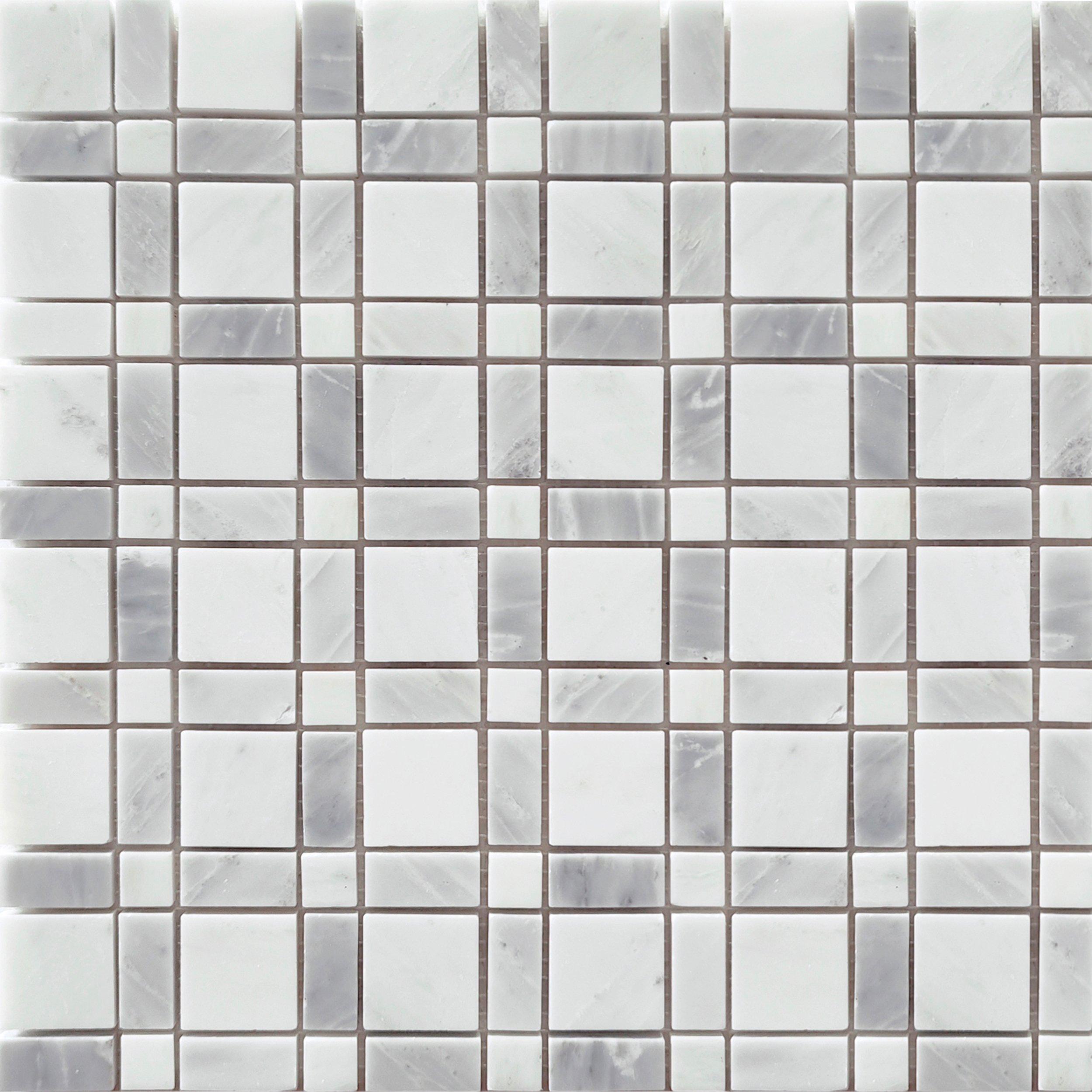 Manchester Plaid Polished Marble Mosaic