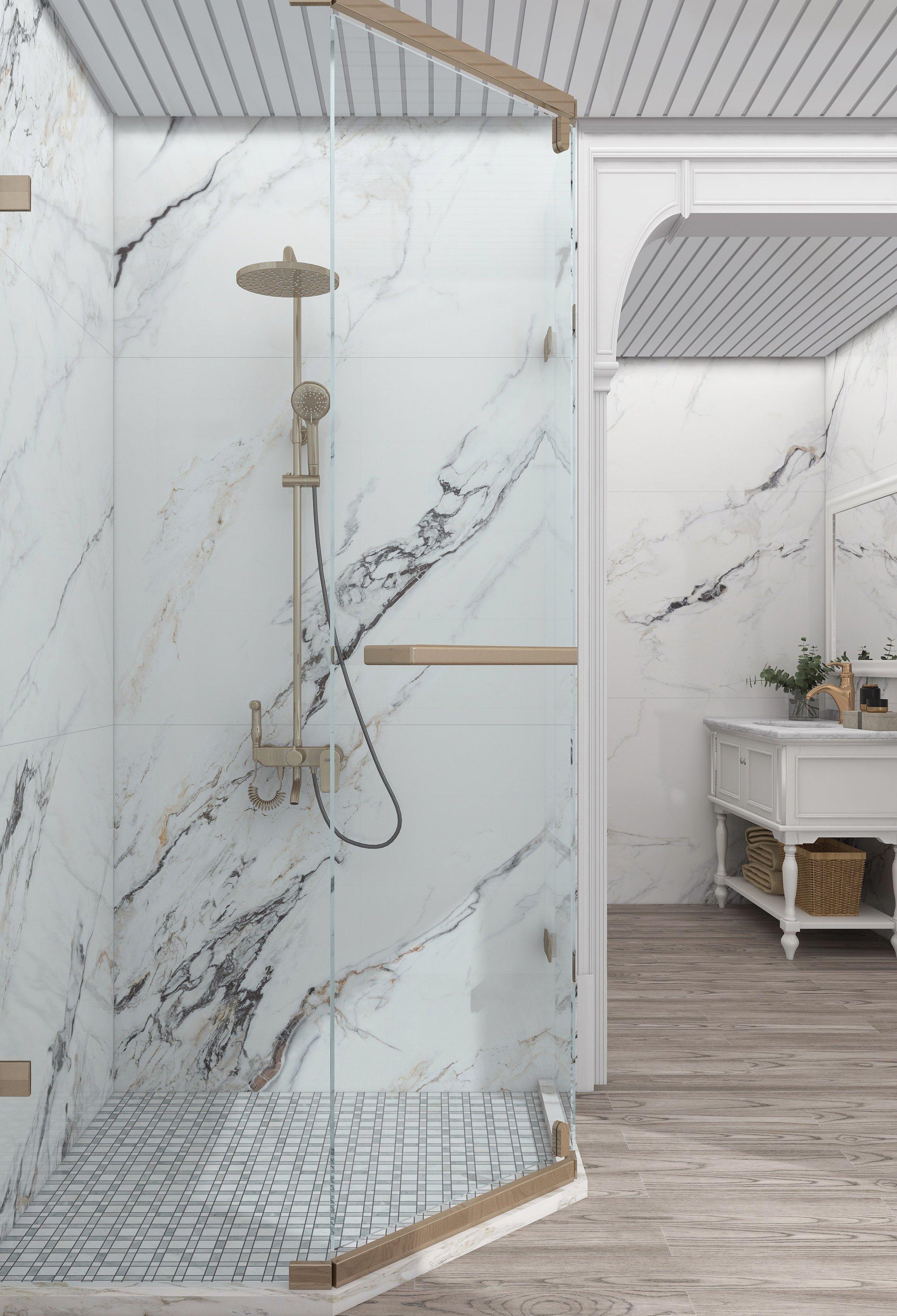 Manchester Plaid  Polished Marble Mosaic