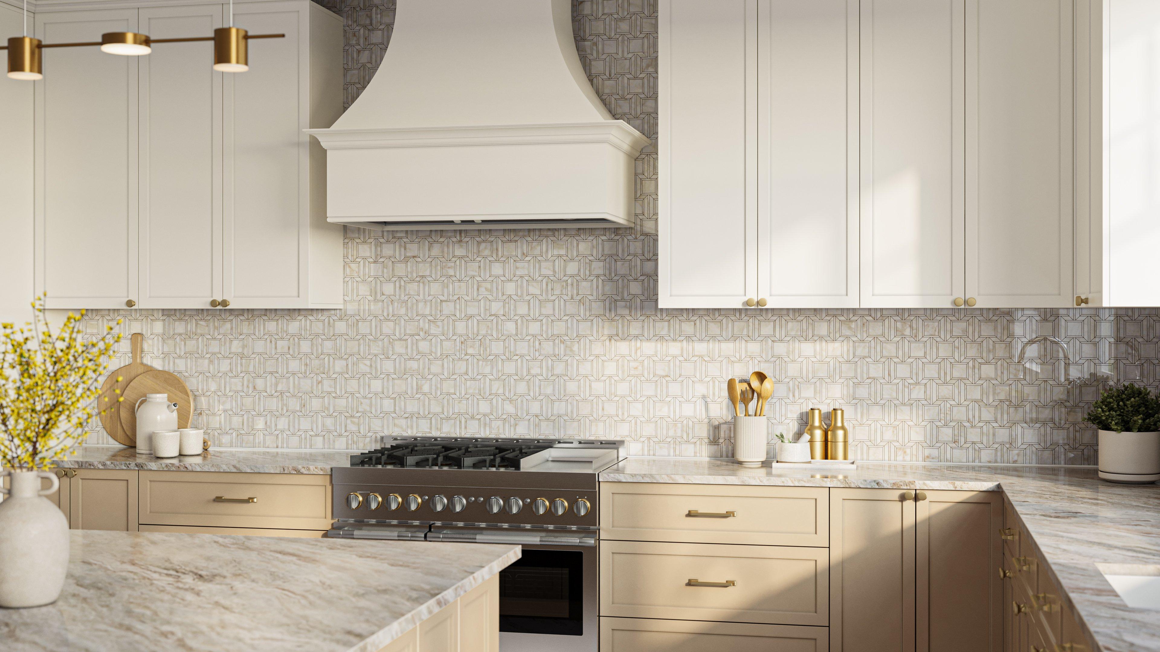 Empire Bianco Orion Polished Marble Mosaic