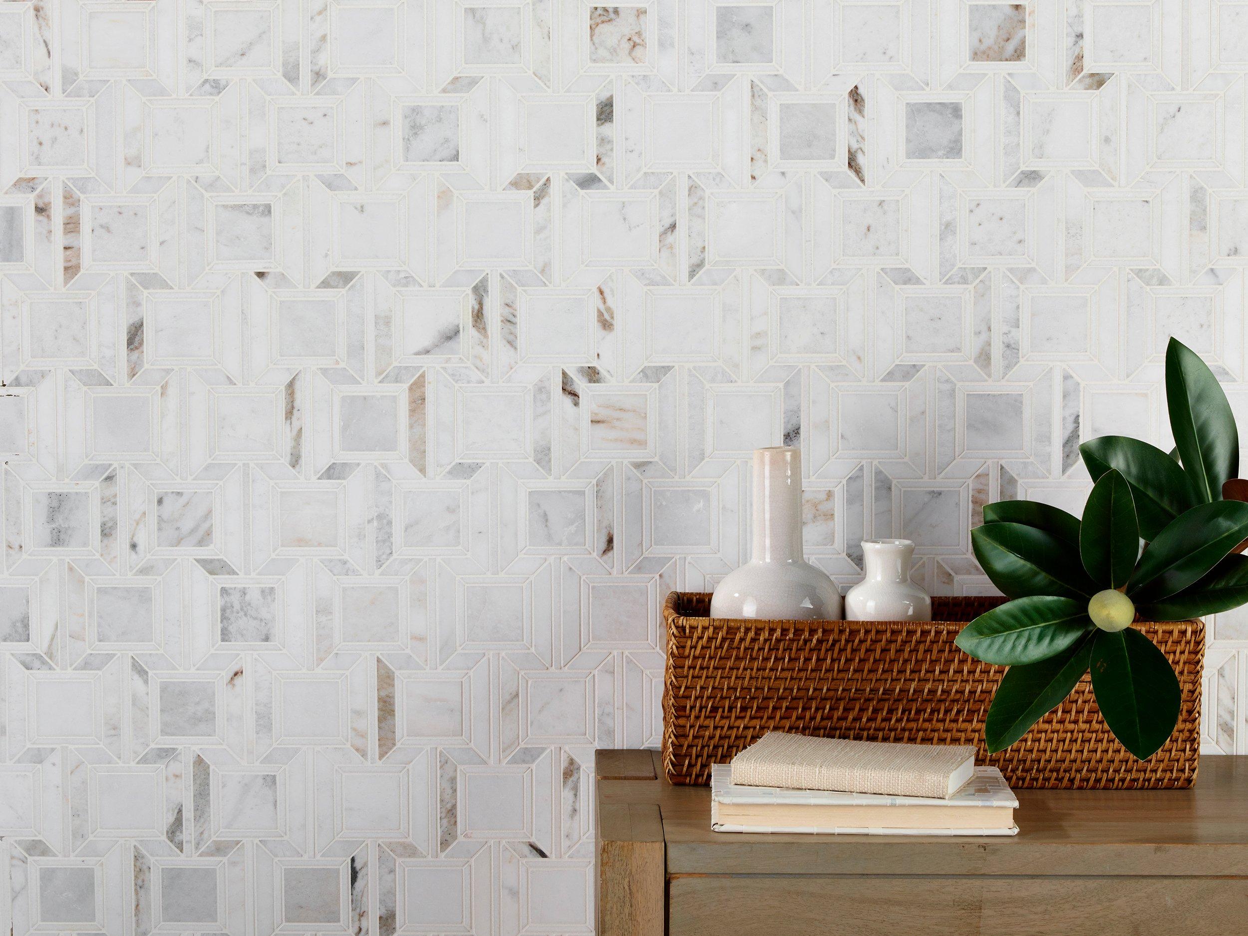 Empire Bianco Orion Polished Marble Mosaic
